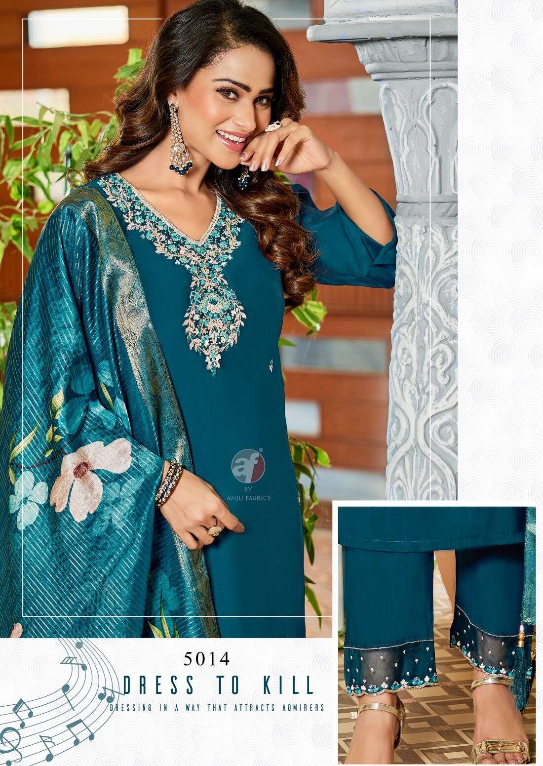 MAYRA VOL-8 BY ANJU FABRICS IN MODAL SILK KURTI PANT & DUPATTA WITH HEAVY HANDWORK 