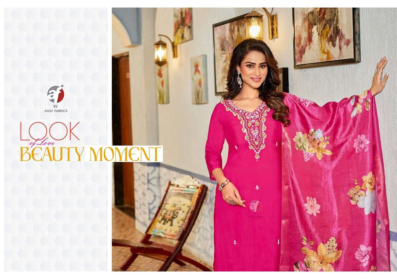 MAYRA VOL-8 BY ANJU FABRICS IN MODAL SILK KURTI PANT & DUPATTA WITH HEAVY HANDWORK 