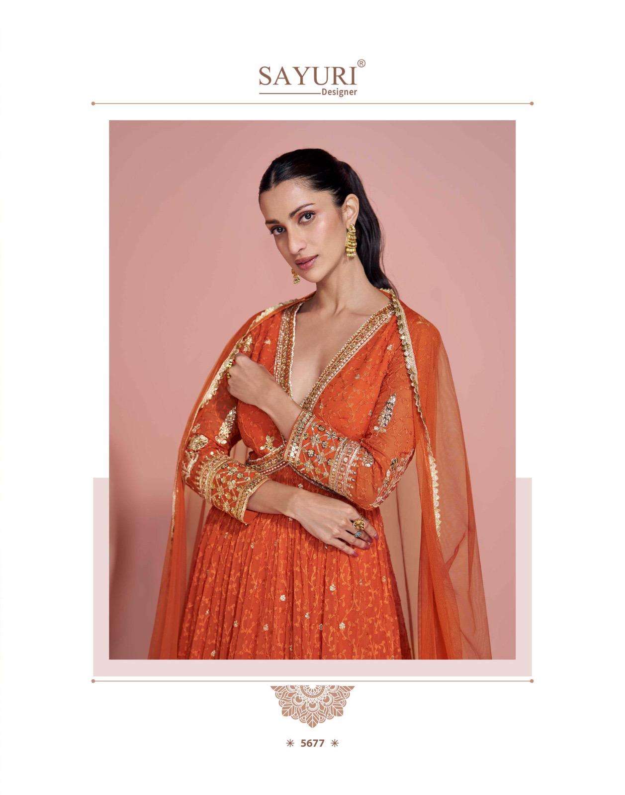 NAVYA BY SAYURI DESIGNER IN PREMIUM REAL GEORGETTE EMBROIDERED GOWN WITH DUPATTA