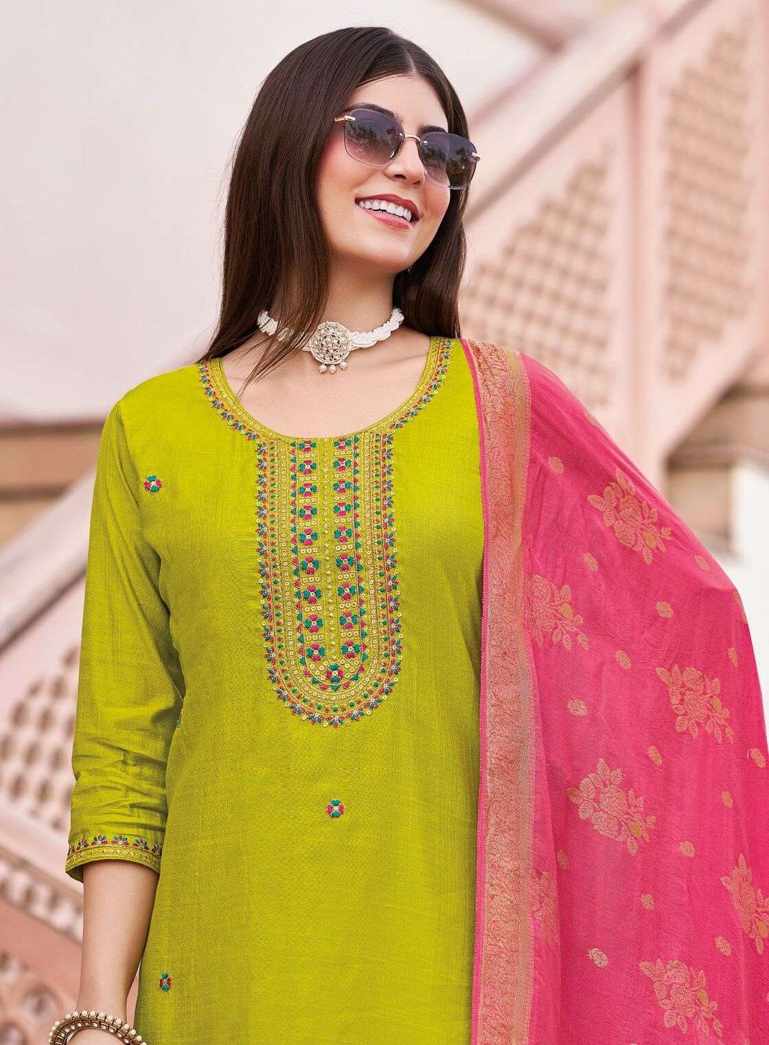 NAZAKAT VOL-2 BY RADHIKA LIFESTYLE IN VATICAN SILK KURTI PANT WITH JACQUARD DUPATTA 