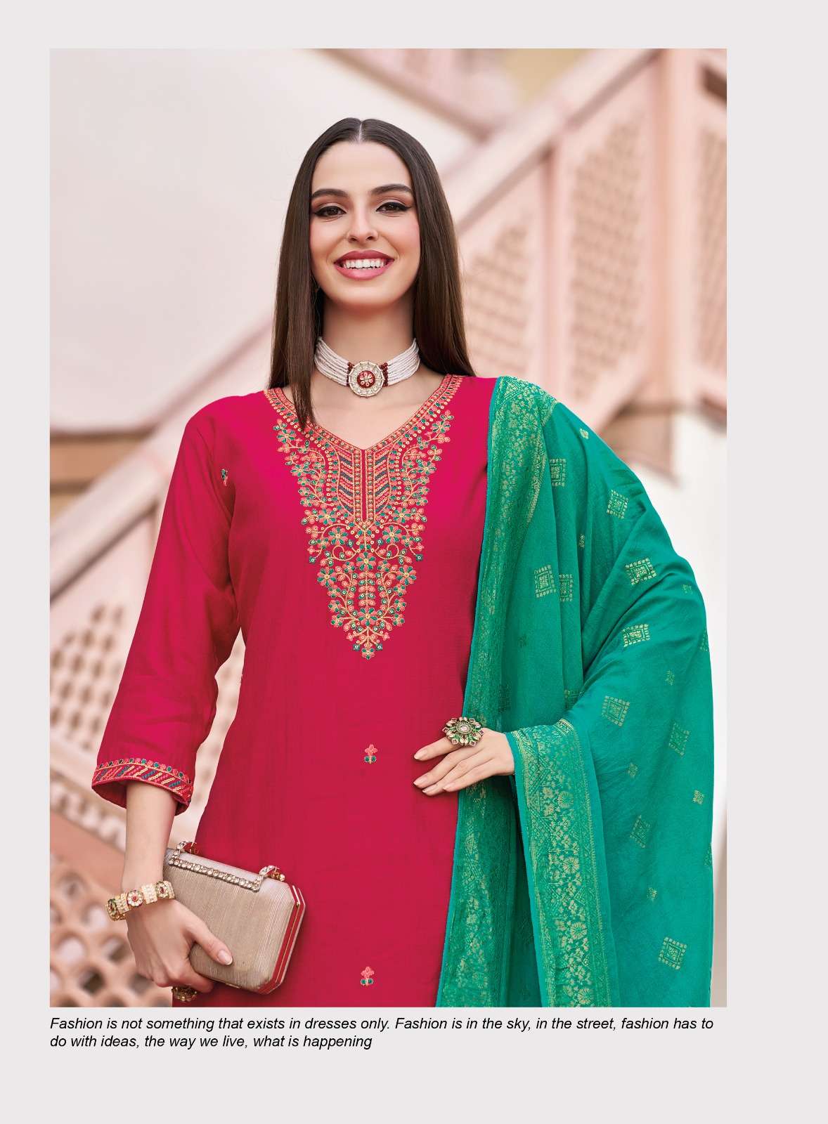 NAZAKAT VOL-2 BY RADHIKA LIFESTYLE IN VATICAN SILK KURTI PANT WITH JACQUARD DUPATTA 