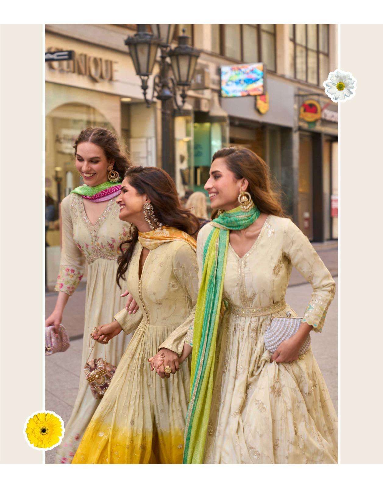 NOORJAHA BY SAYURI DESIGNER IN PREMIUM REAL SIMAR SILK WITH EMBROIDERED DIGITAL DUPATTA