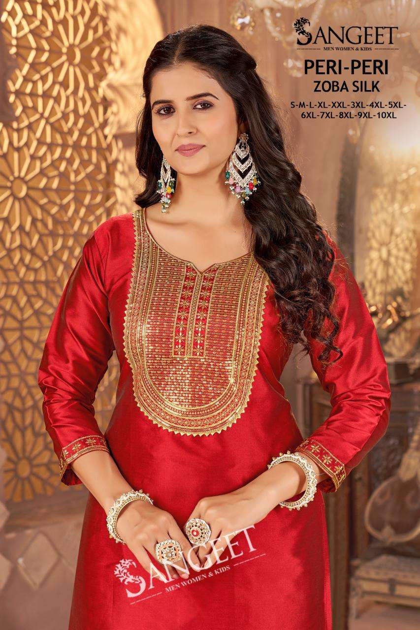 PERI-PERI BY SANGEET IN ZOBA SILK WITH HEAVY EMBROIDERY SEQUENCE WORK WOMEN’S WEAR