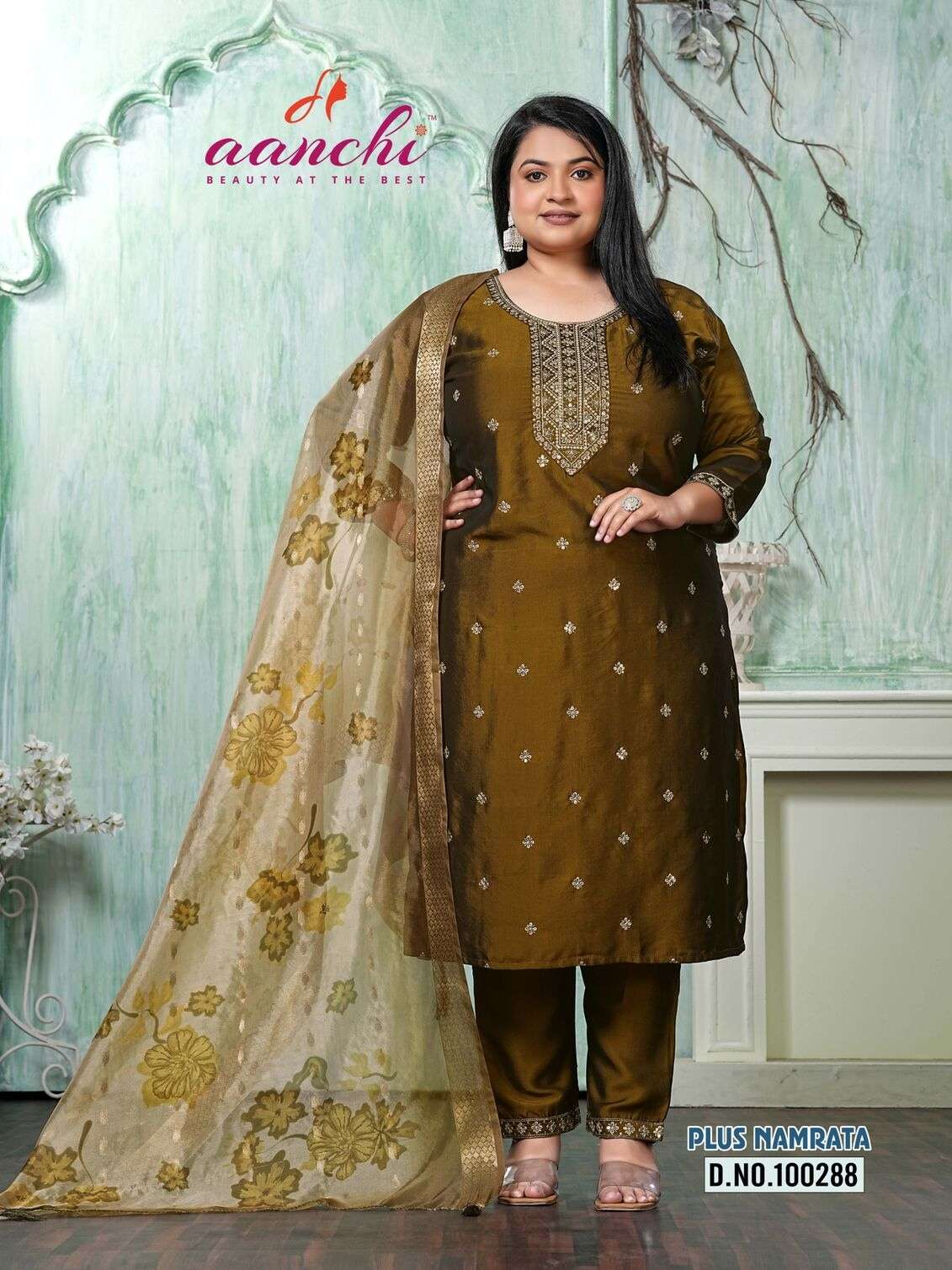 PLUS NAMRATA BY AANCHI IN RANGEELA SILK WITH FANCY DIGITAL DUPATTA WORK 