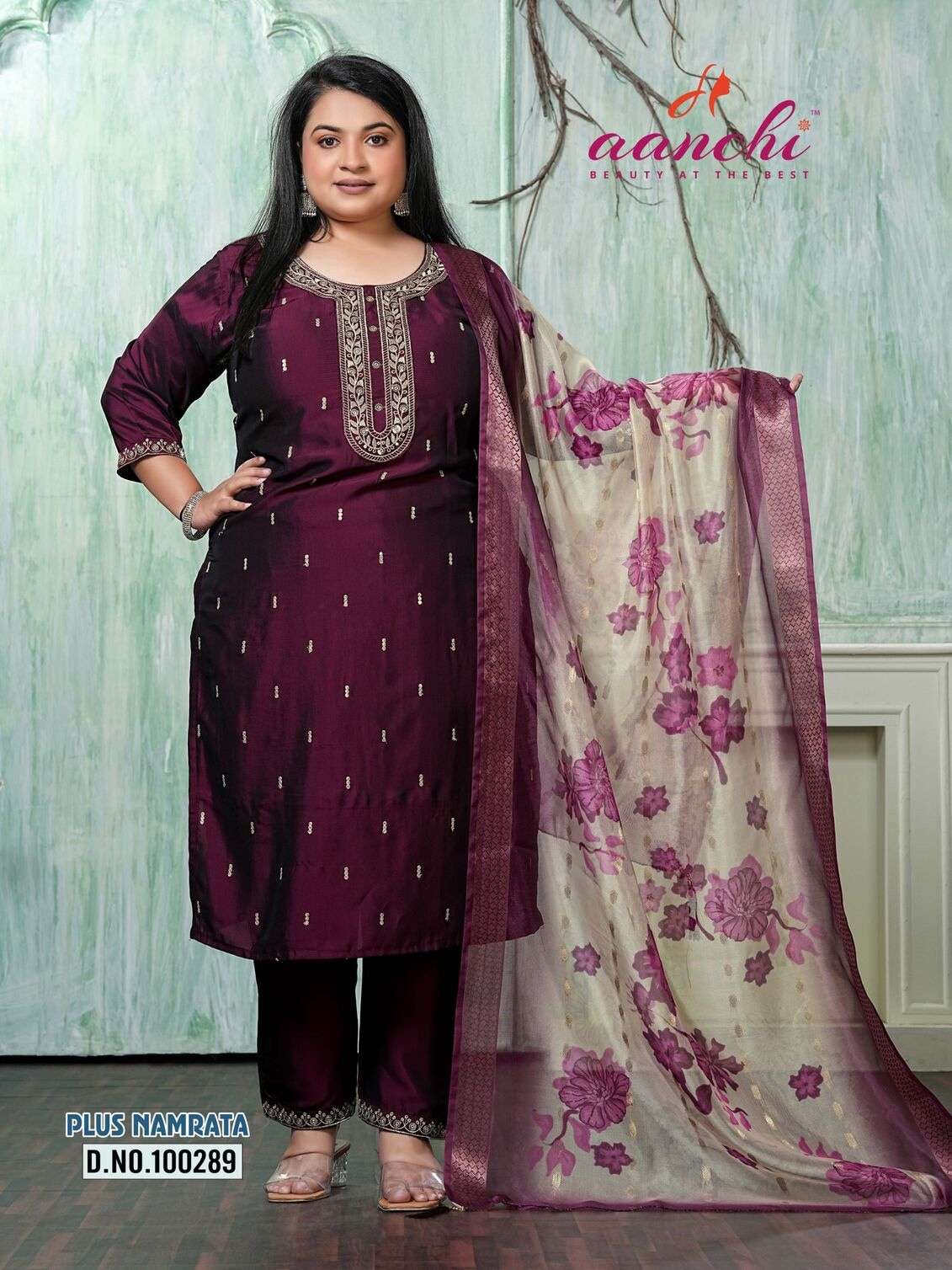 PLUS NAMRATA BY AANCHI IN RANGEELA SILK WITH FANCY DIGITAL DUPATTA WORK 