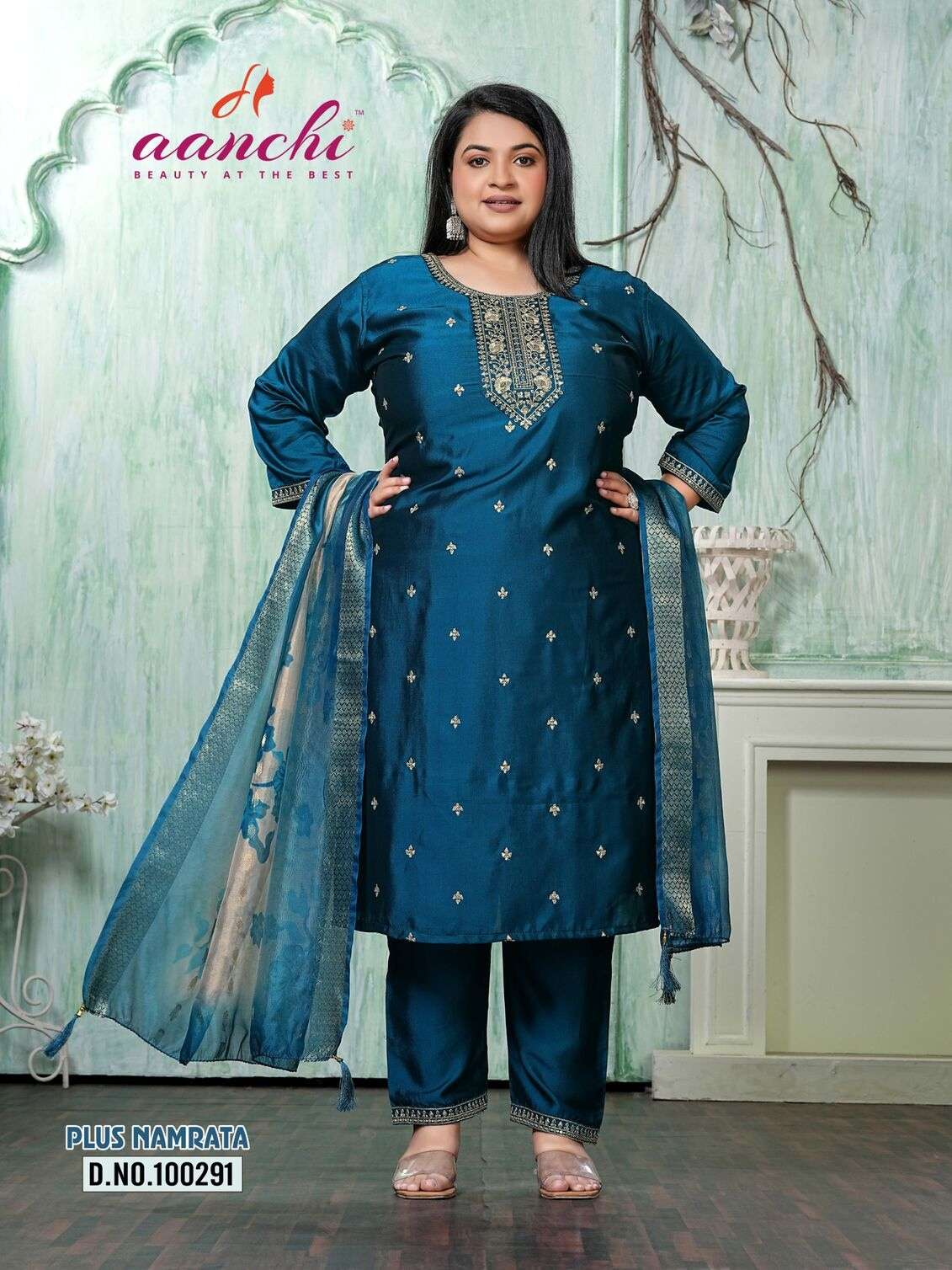 PLUS NAMRATA BY AANCHI IN RANGEELA SILK WITH FANCY DIGITAL DUPATTA WORK 