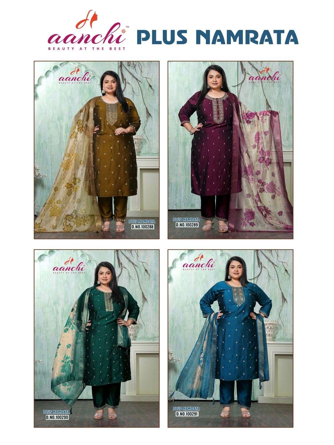 PLUS NAMRATA BY AANCHI IN RANGEELA SILK WITH FANCY DIGITAL DUPATTA WORK 