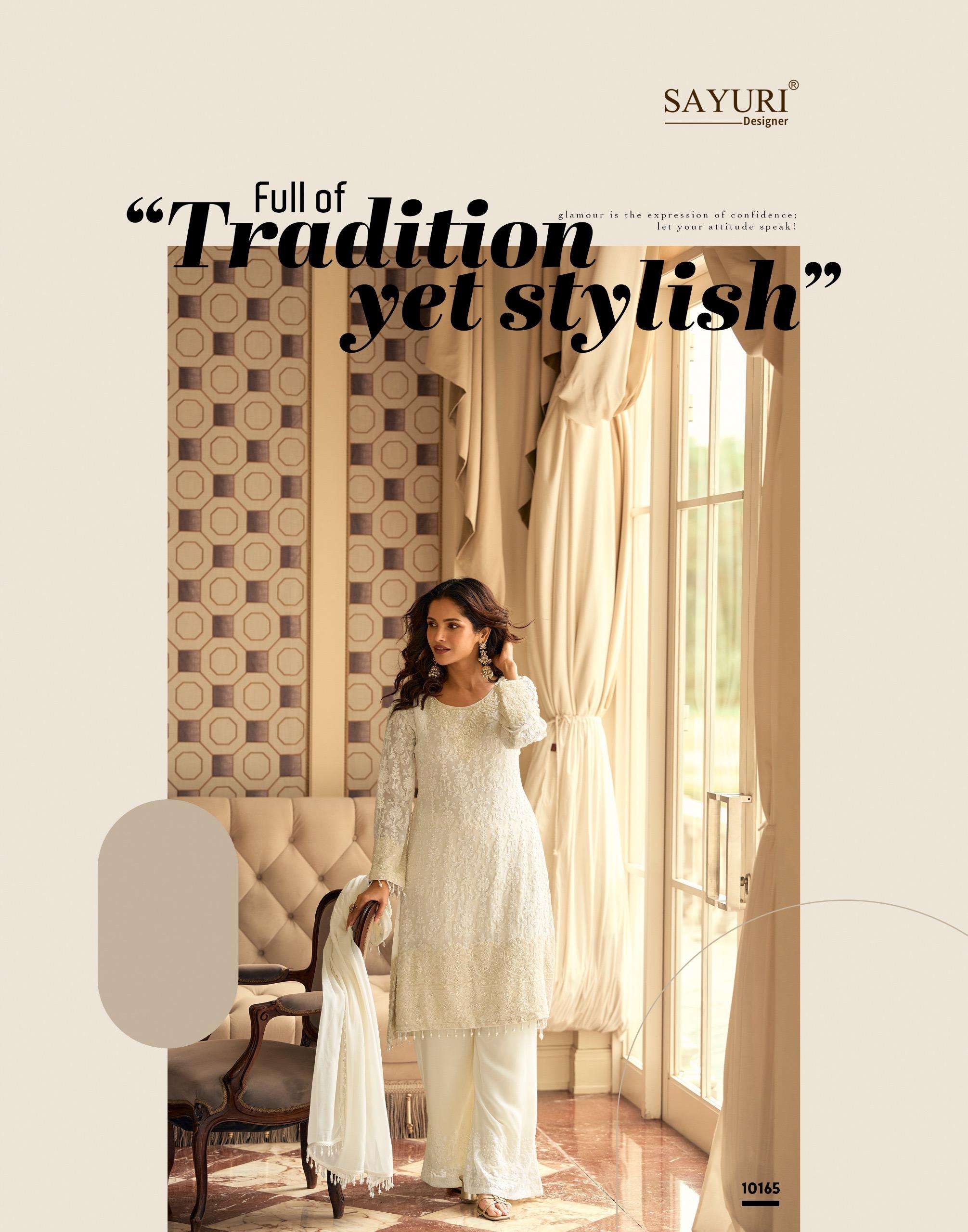 RISHTA BY SAYURI DESIGNER IN REAL GEROGETTE WITH HEAVY EMBROIDERED BEADS WORK 