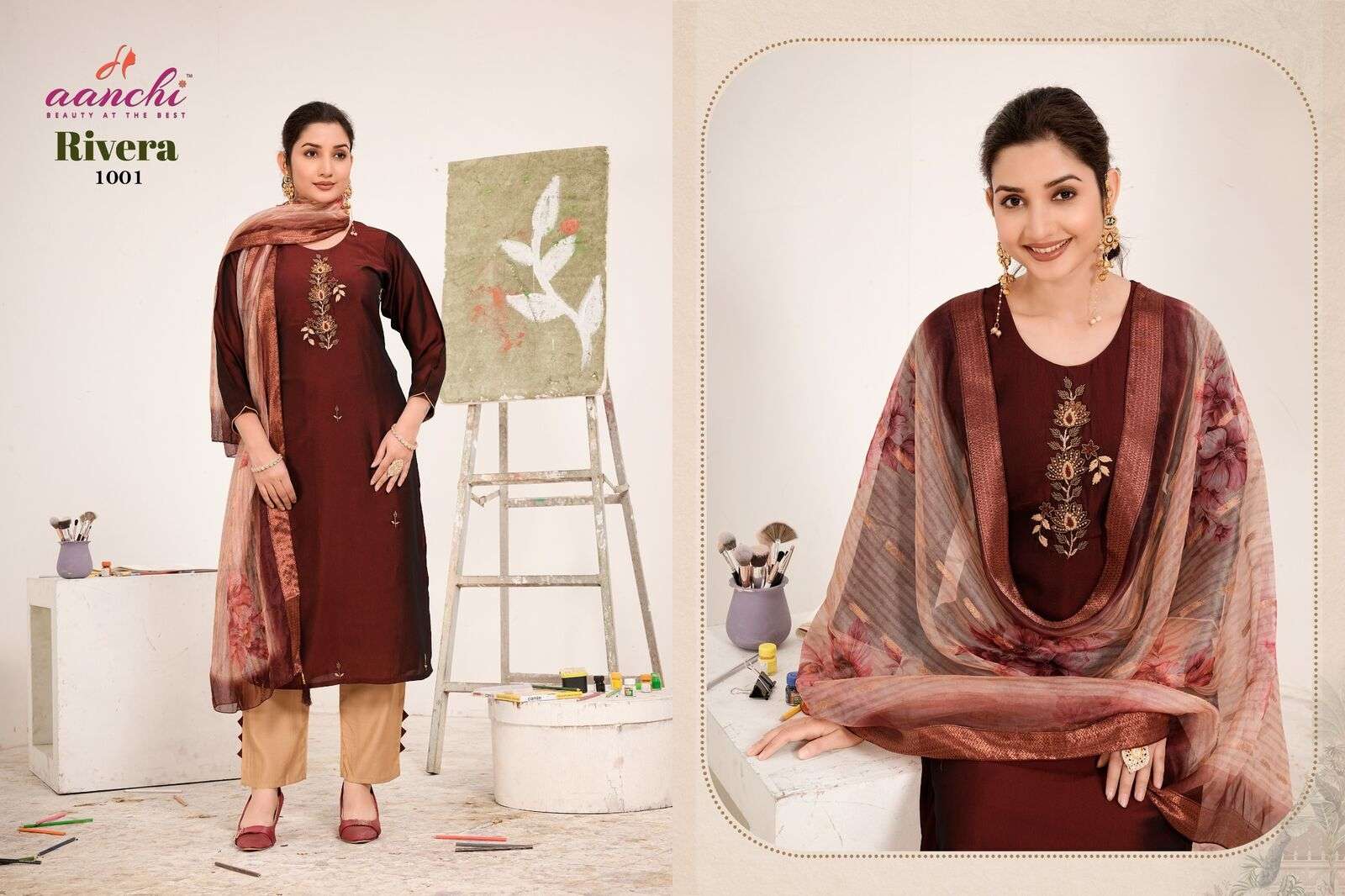 RIVERA BY AANCHI IN RANGEELA SILK WITH FANCY DIGITAL DUPATTA STRAIGHT CONCEPT