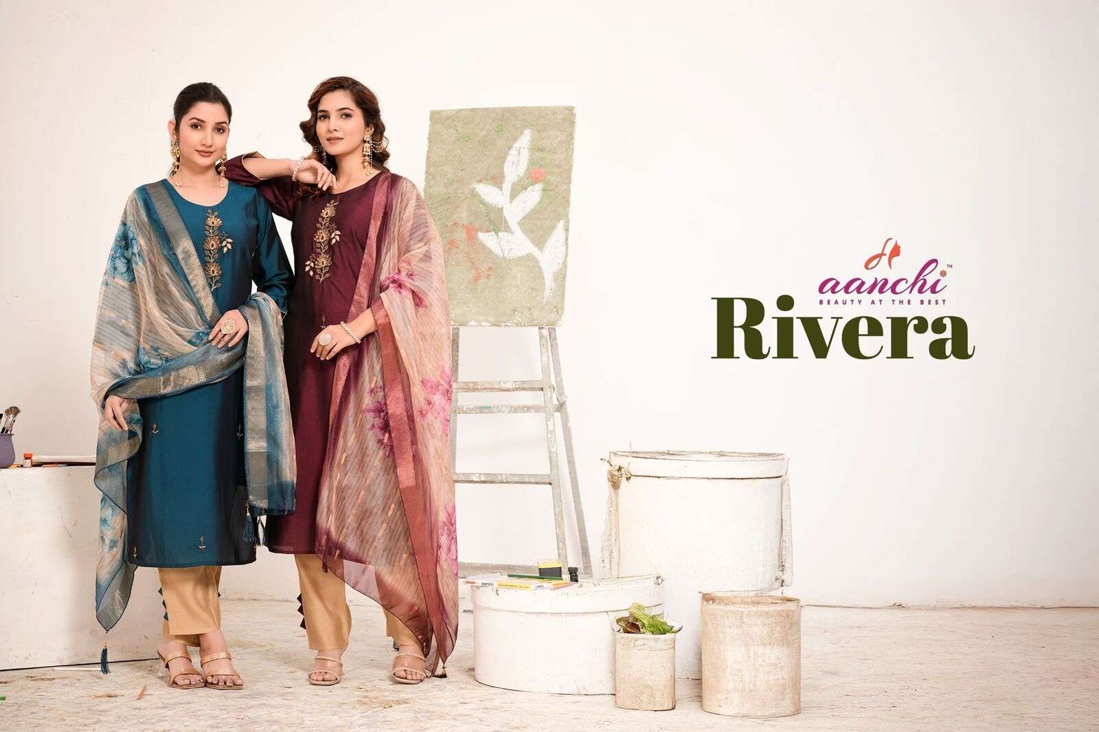 RIVERA BY AANCHI IN RANGEELA SILK WITH FANCY DIGITAL DUPATTA STRAIGHT CONCEPT