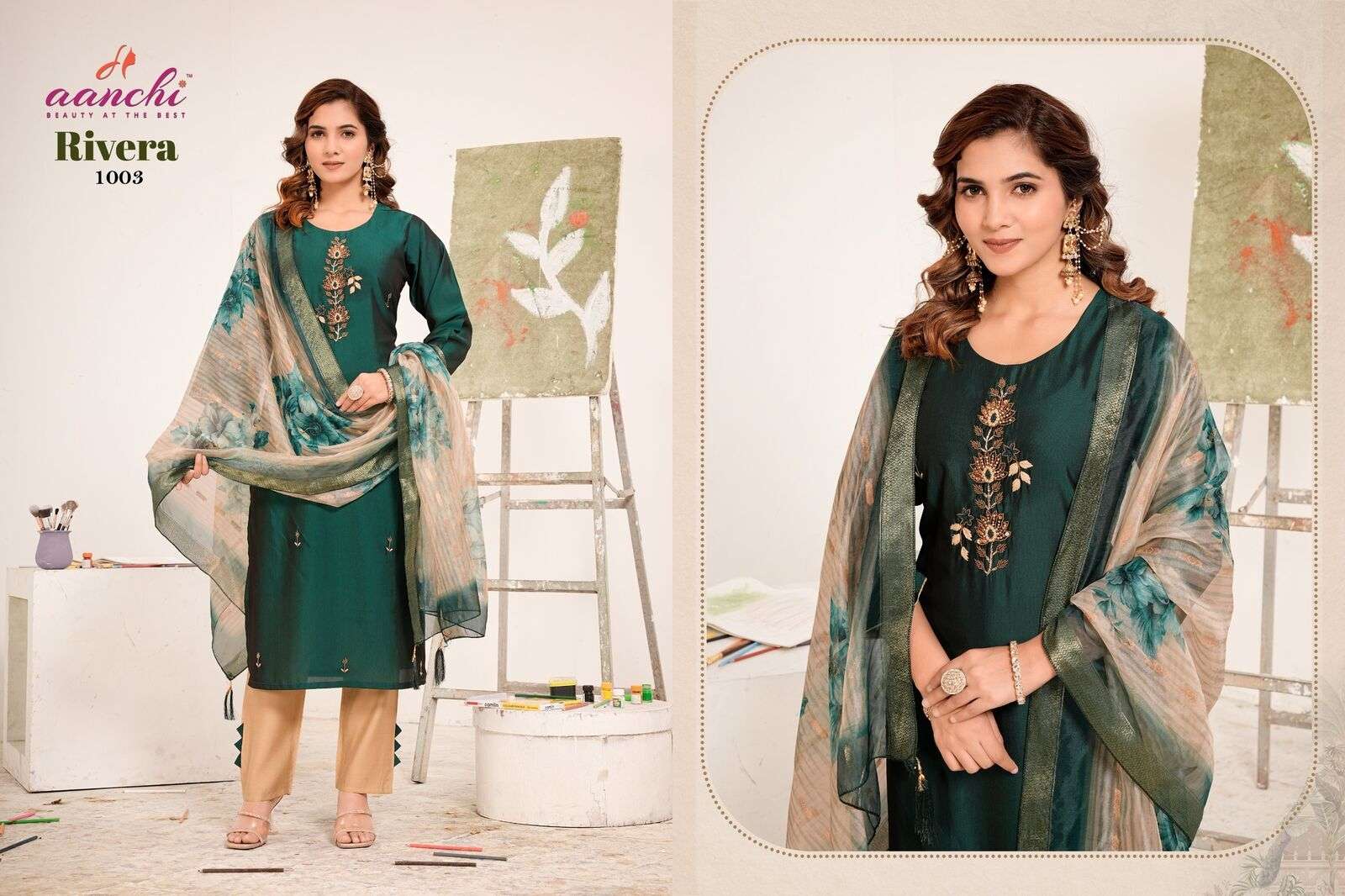 RIVERA BY AANCHI IN RANGEELA SILK WITH FANCY DIGITAL DUPATTA STRAIGHT CONCEPT