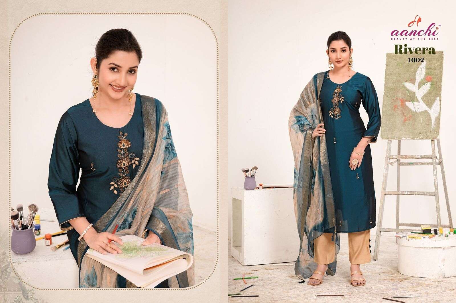 RIVERA BY AANCHI IN RANGEELA SILK WITH FANCY DIGITAL DUPATTA STRAIGHT CONCEPT