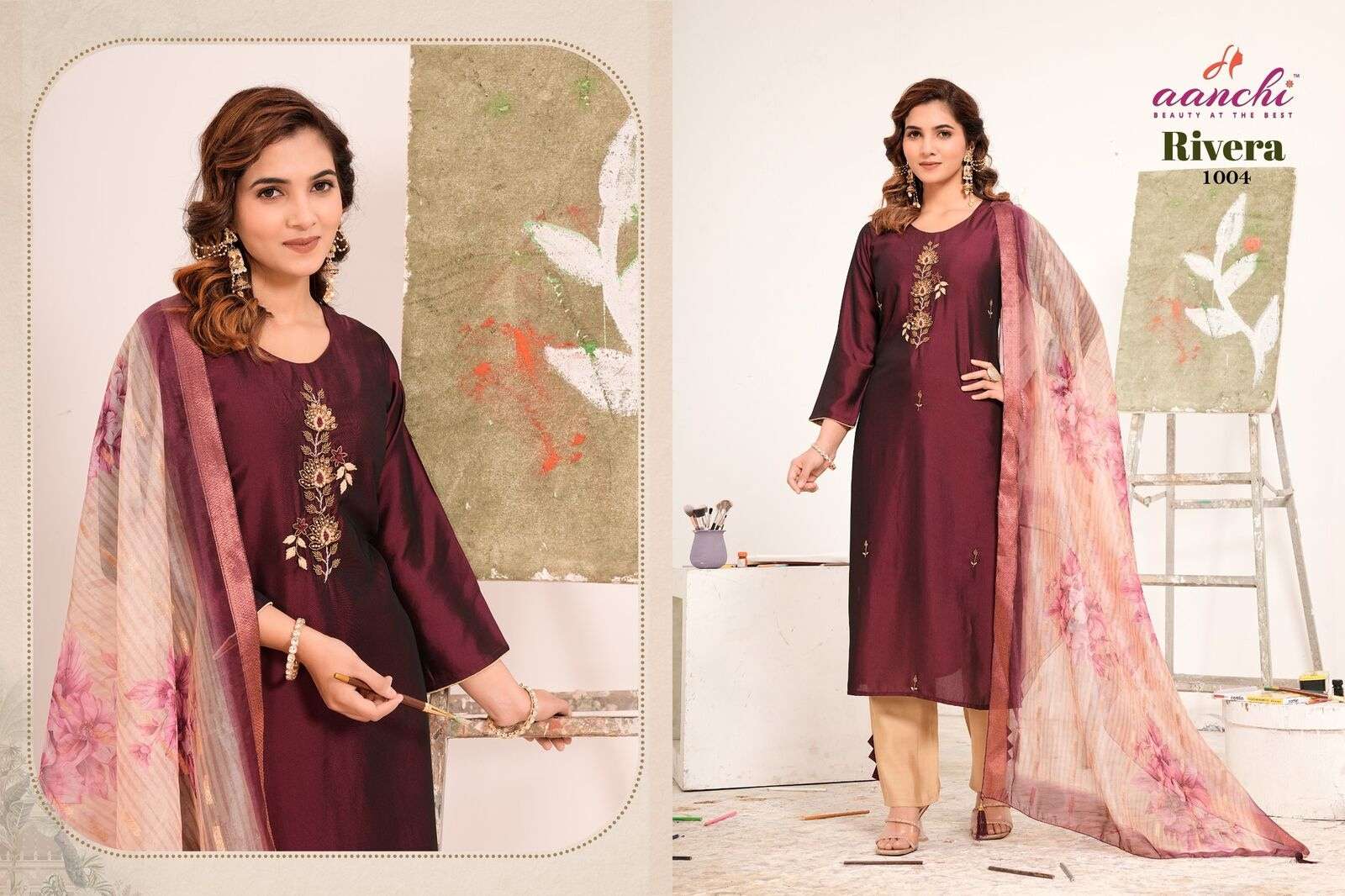 RIVERA BY AANCHI IN RANGEELA SILK WITH FANCY DIGITAL DUPATTA STRAIGHT CONCEPT