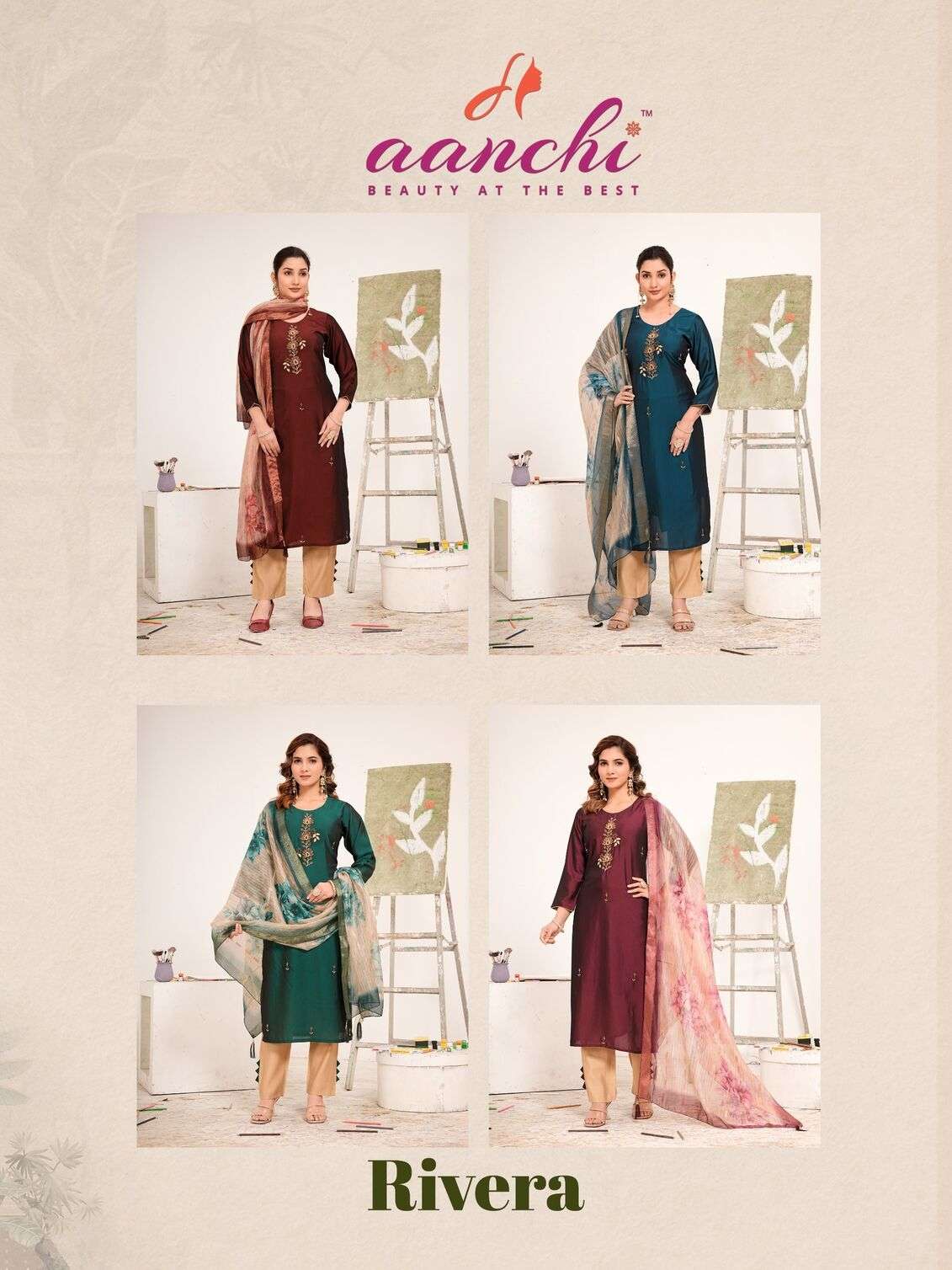 RIVERA BY AANCHI IN RANGEELA SILK WITH FANCY DIGITAL DUPATTA STRAIGHT CONCEPT