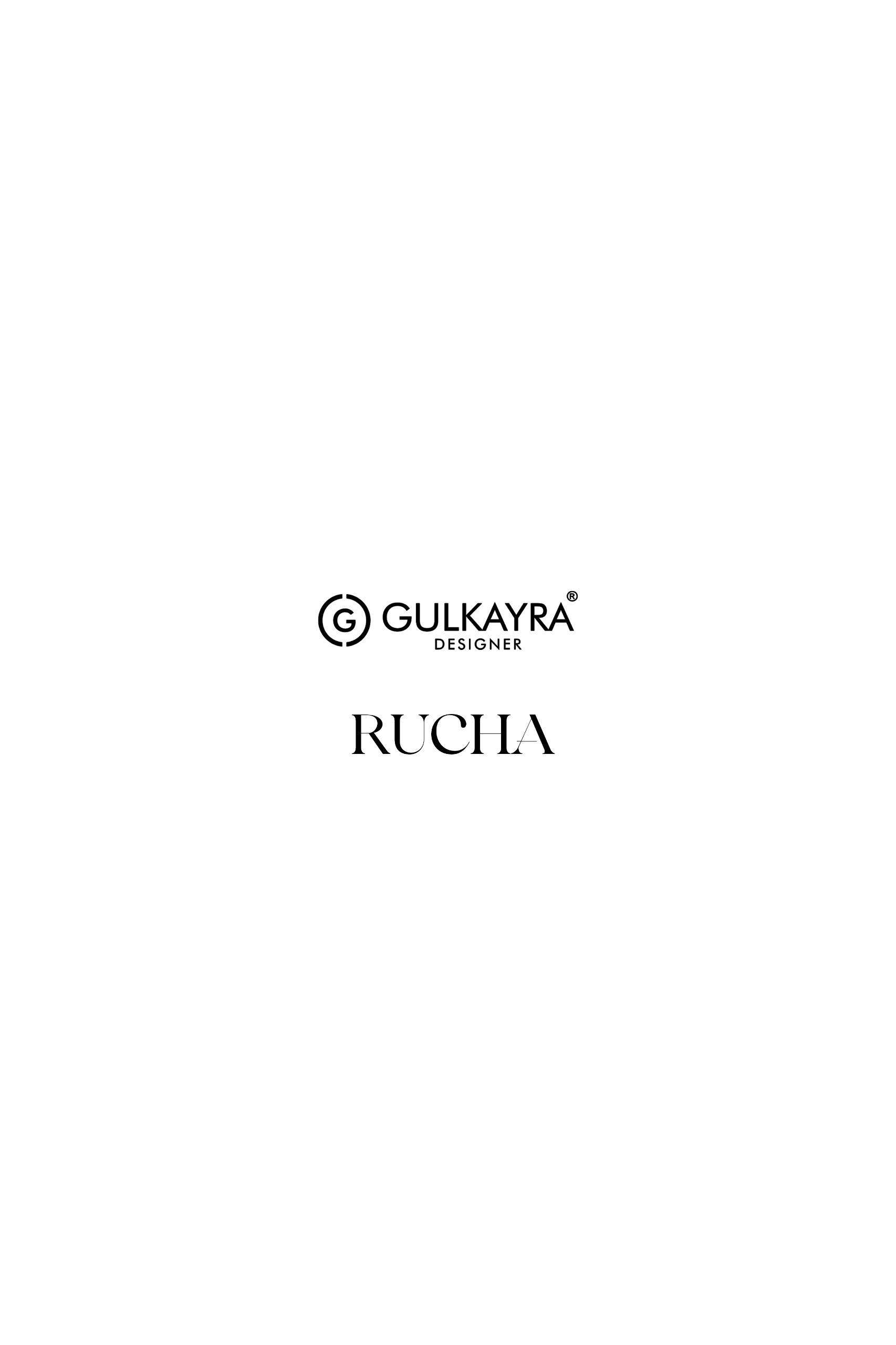 RUCHA BY GULKAYRA DESIGNER IN REAL CHINON WITH EMBROIDERY & HAND WORK 