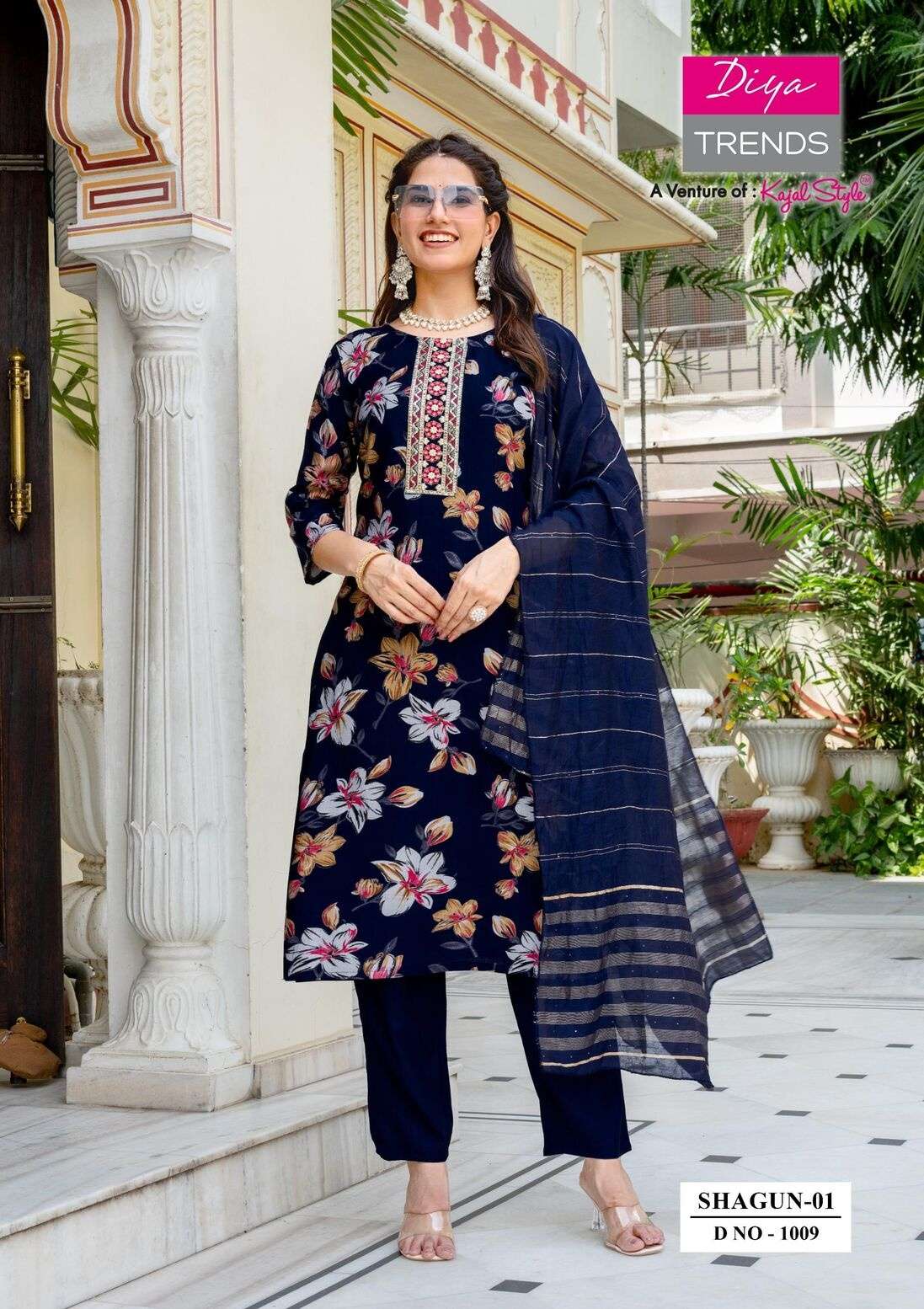 SHAGUN VOL-1 BY DIYA TRENDZ IN VATICAN PRINT STRAIGHT KURTI WITH PANT & DUPATTA 