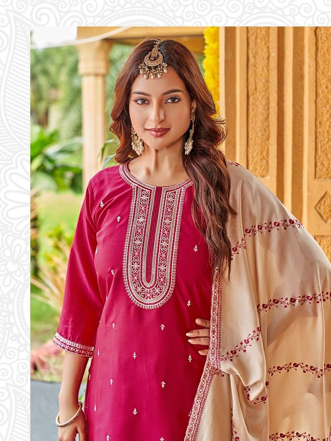 SUNFLOWER BY AANCHI IN CRYSTAL SILK WITH VICHITRA SILK FANCY DUPATTA WORK 