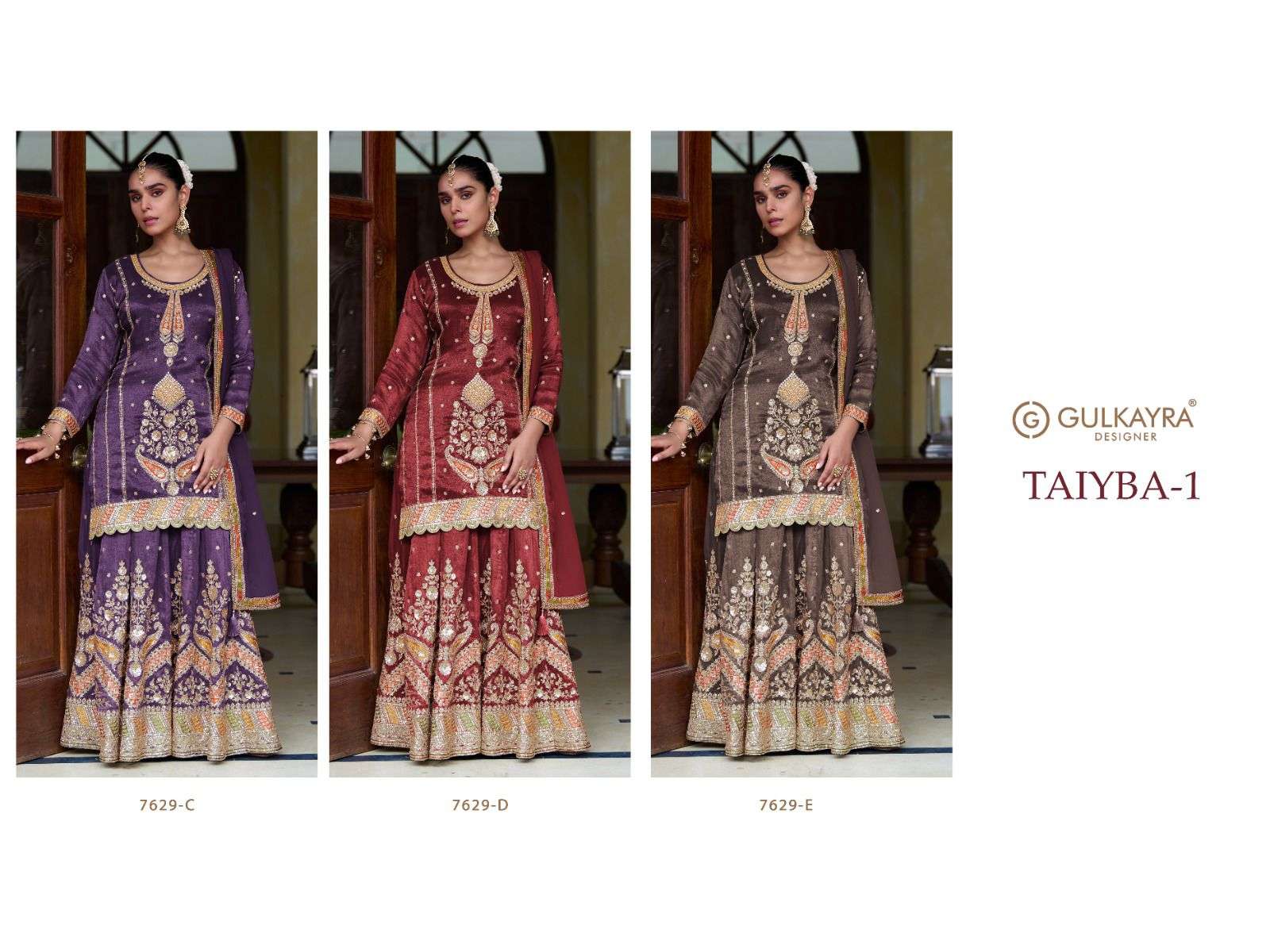 TAIYBA VOL-1 BY GULKAYRA DESIGNER IN REAL SIMMER SILK WITH EMBROIDERY & HANDWORK 