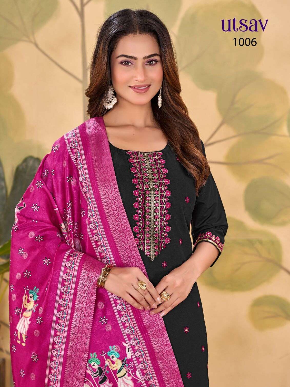 UTSAV BY TEXOFAB IN GADHWAL SILK WITH HEAVY EMBROIDERY & SEQUENCE WORK