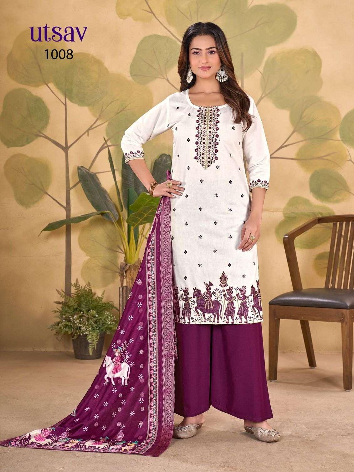 UTSAV BY TEXOFAB IN GADHWAL SILK WITH HEAVY EMBROIDERY & SEQUENCE WORK