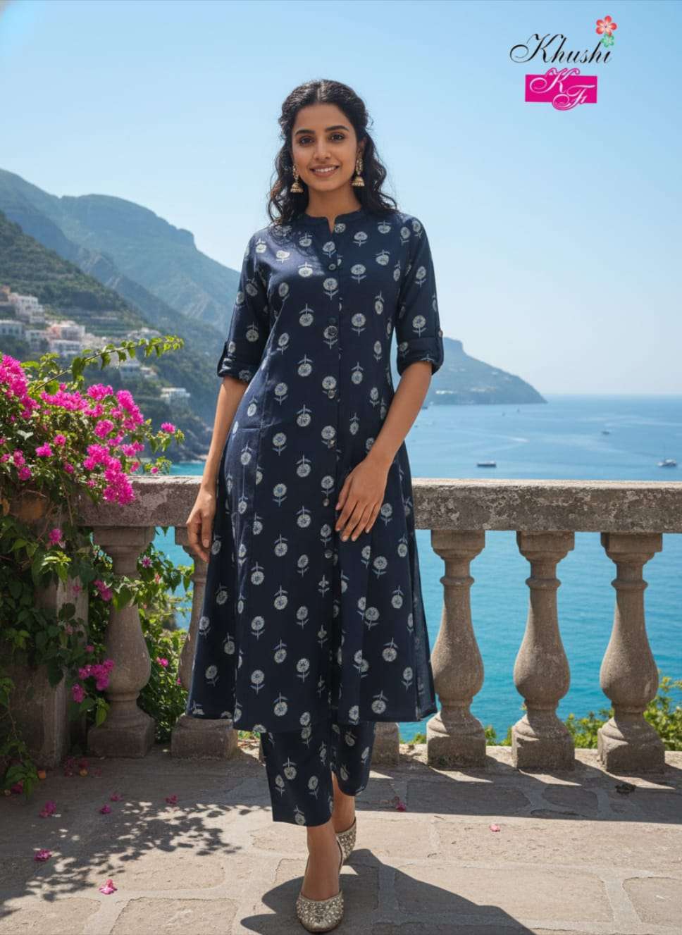 VOL-4 BY KHUSHI FASHION IN MULL CHANDRI PRINT WITH ALINE PRINCESS CUT COORD SET 