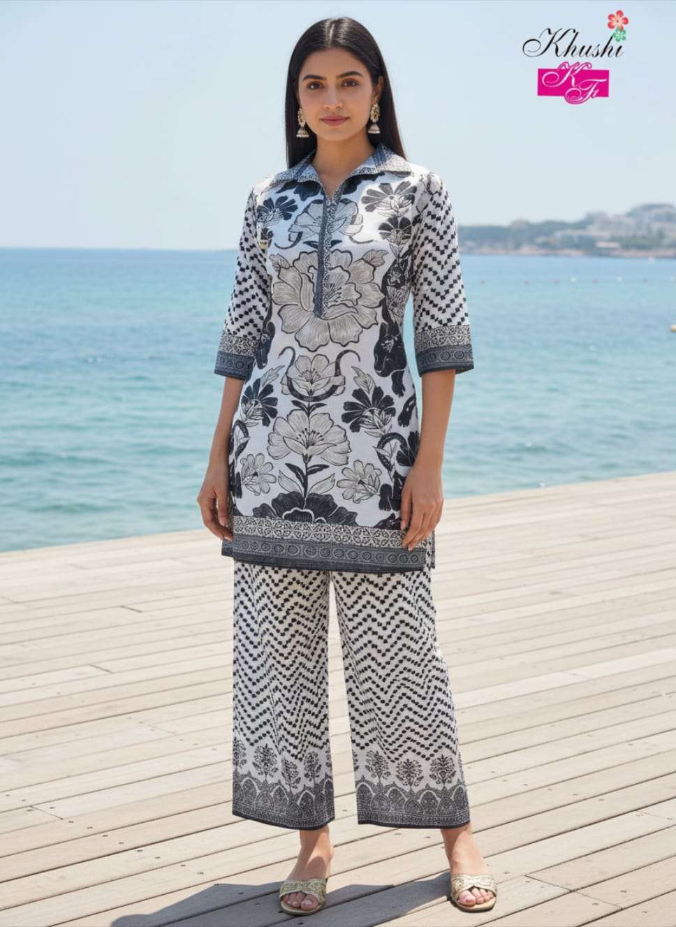 VOL-5 BY KHUSHI FASHION IN DIGITAL VERTICAN PRINT COMBO COORD SET 