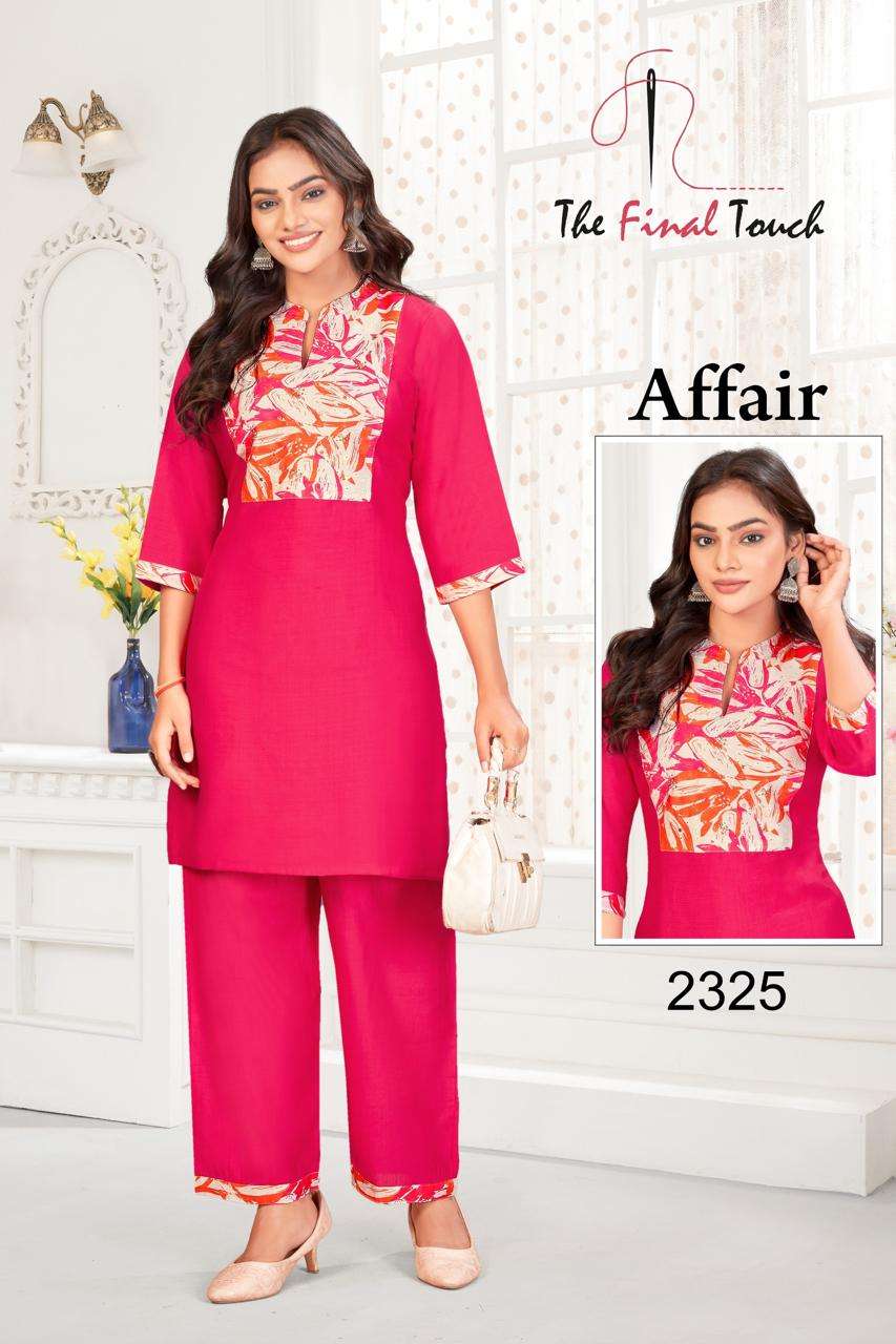 AFFAIR BY THE FINAL TOUCH IN VATICAN WITH SHIFALI PATCH AND HAND WORK COMBO PACKING 