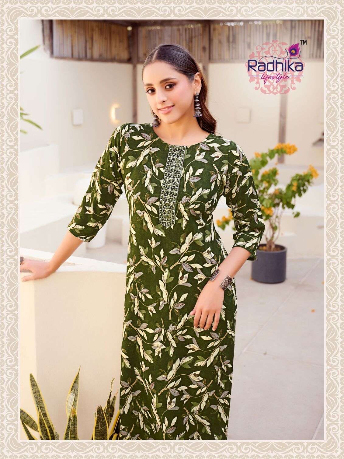 ALISHA VOL-5 BY RADHIKA LIFESTYLE IN LIVA REYON PRINT WITH BANDHANI PRINT & WORK 