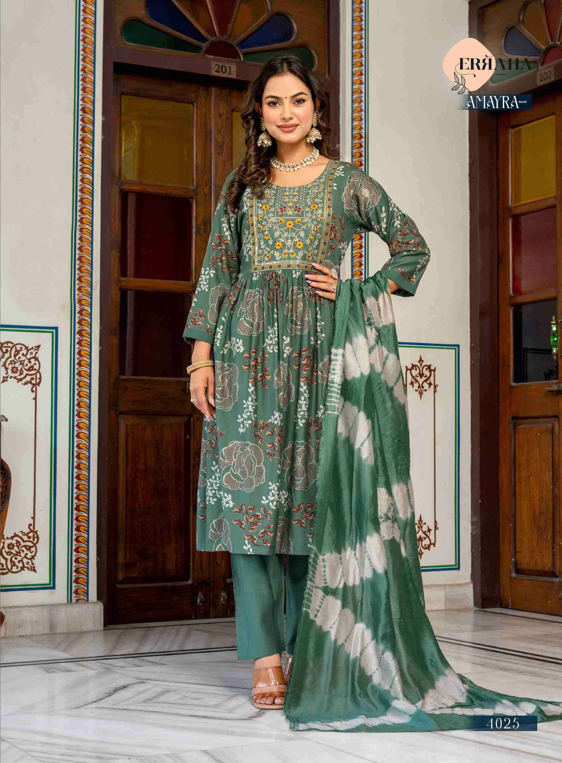 AMAYRA VOL-3 BY ERRAHA IN PREMIUM VATICAN FOIL PRINT WITH EXCLUSIVE EMBROIDERY WORK 