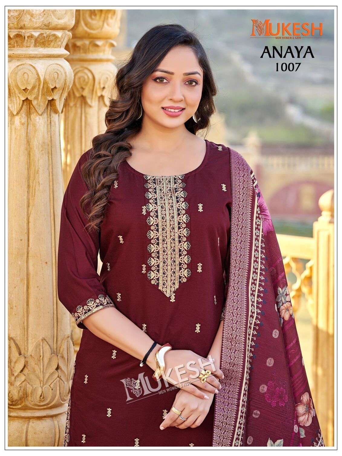 ANAYA BY MUKESH IN GADHWAL SILK WITH HEAVY EMBROIDERY SEQUENCE WORK 