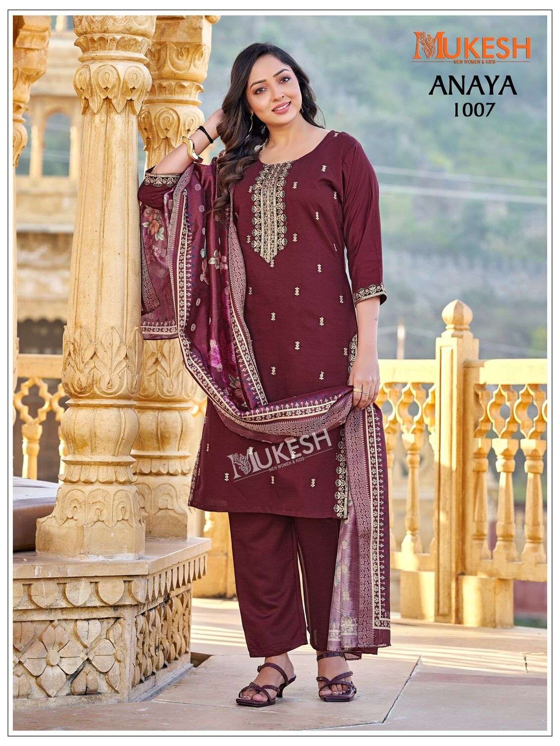 ANAYA BY MUKESH IN GADHWAL SILK WITH HEAVY EMBROIDERY SEQUENCE WORK 