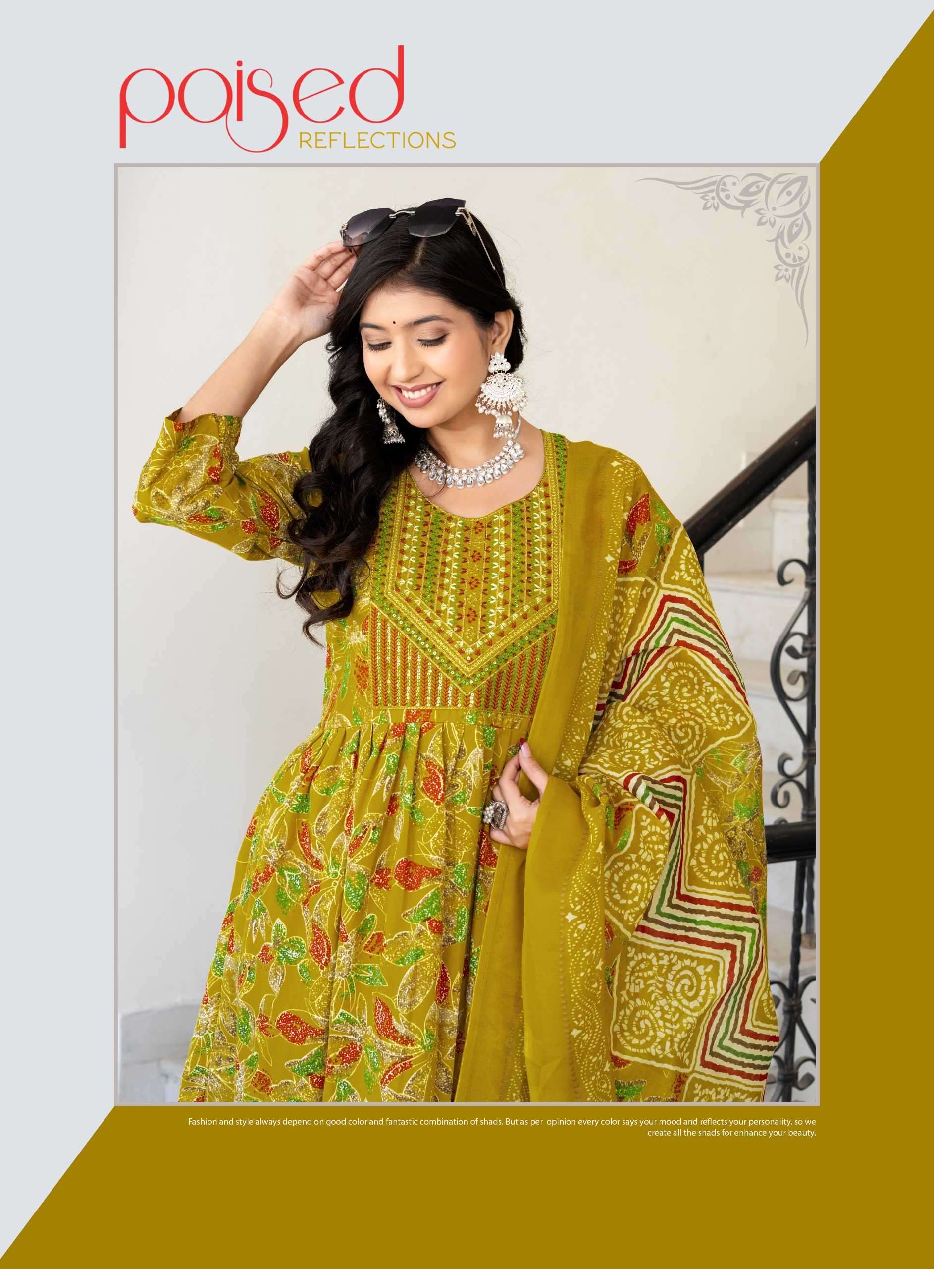 AYESHA VOL-1 BY ERRAHA IN PREMIUM COTTON FOIL PRINT TOP WITH EMBROIDERY & POCKET 