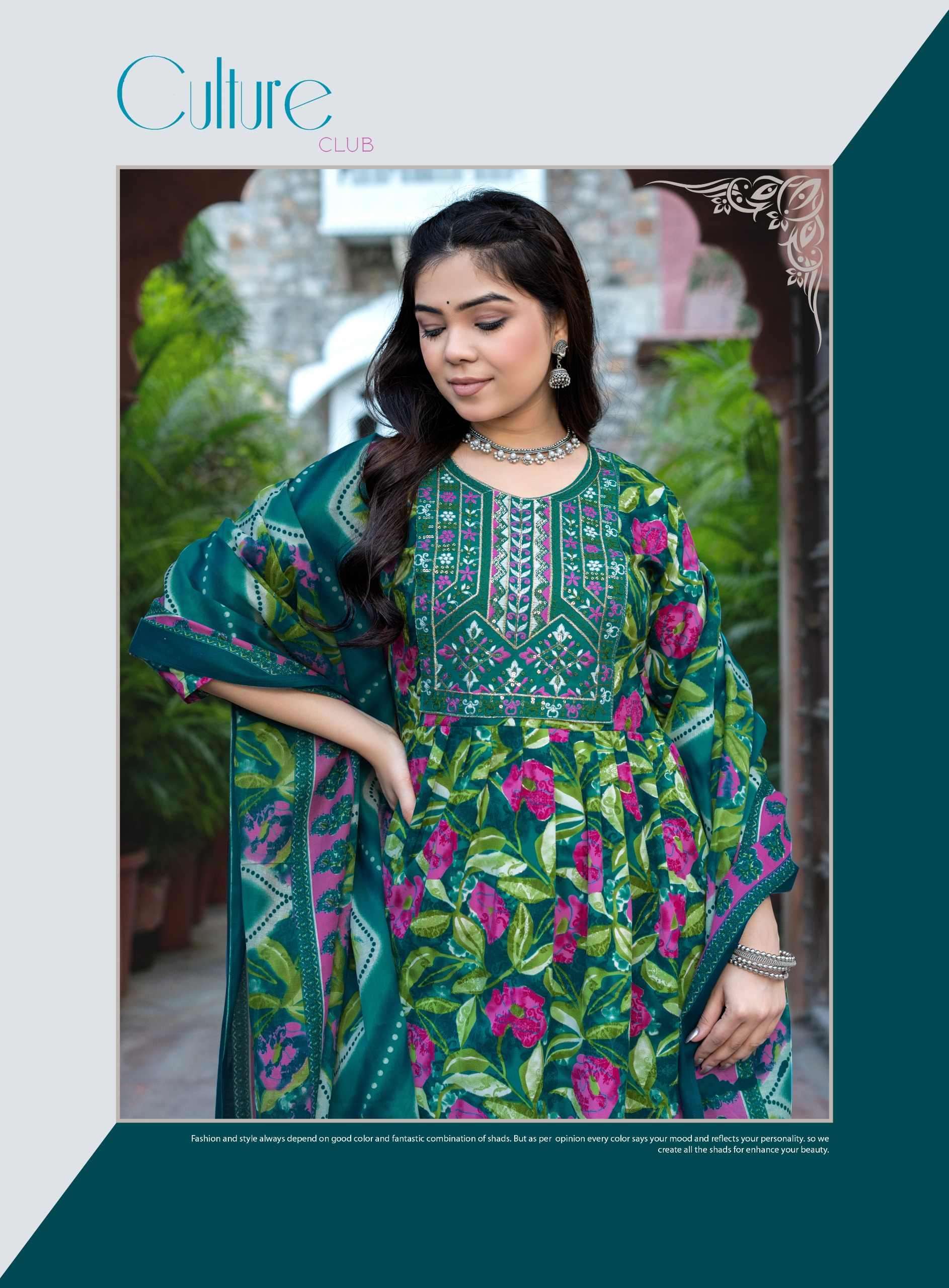 AYESHA VOL-1 BY ERRAHA IN PREMIUM COTTON FOIL PRINT TOP WITH EMBROIDERY & POCKET 