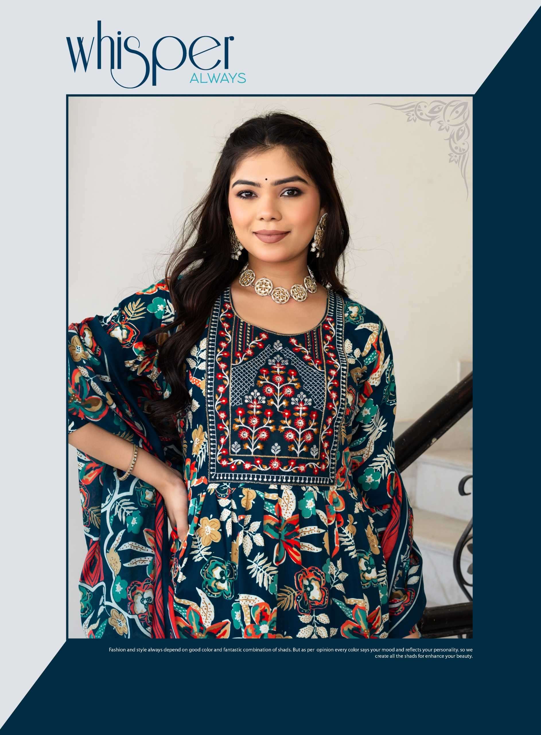 AYESHA VOL-1 BY ERRAHA IN PREMIUM COTTON FOIL PRINT TOP WITH EMBROIDERY & POCKET 