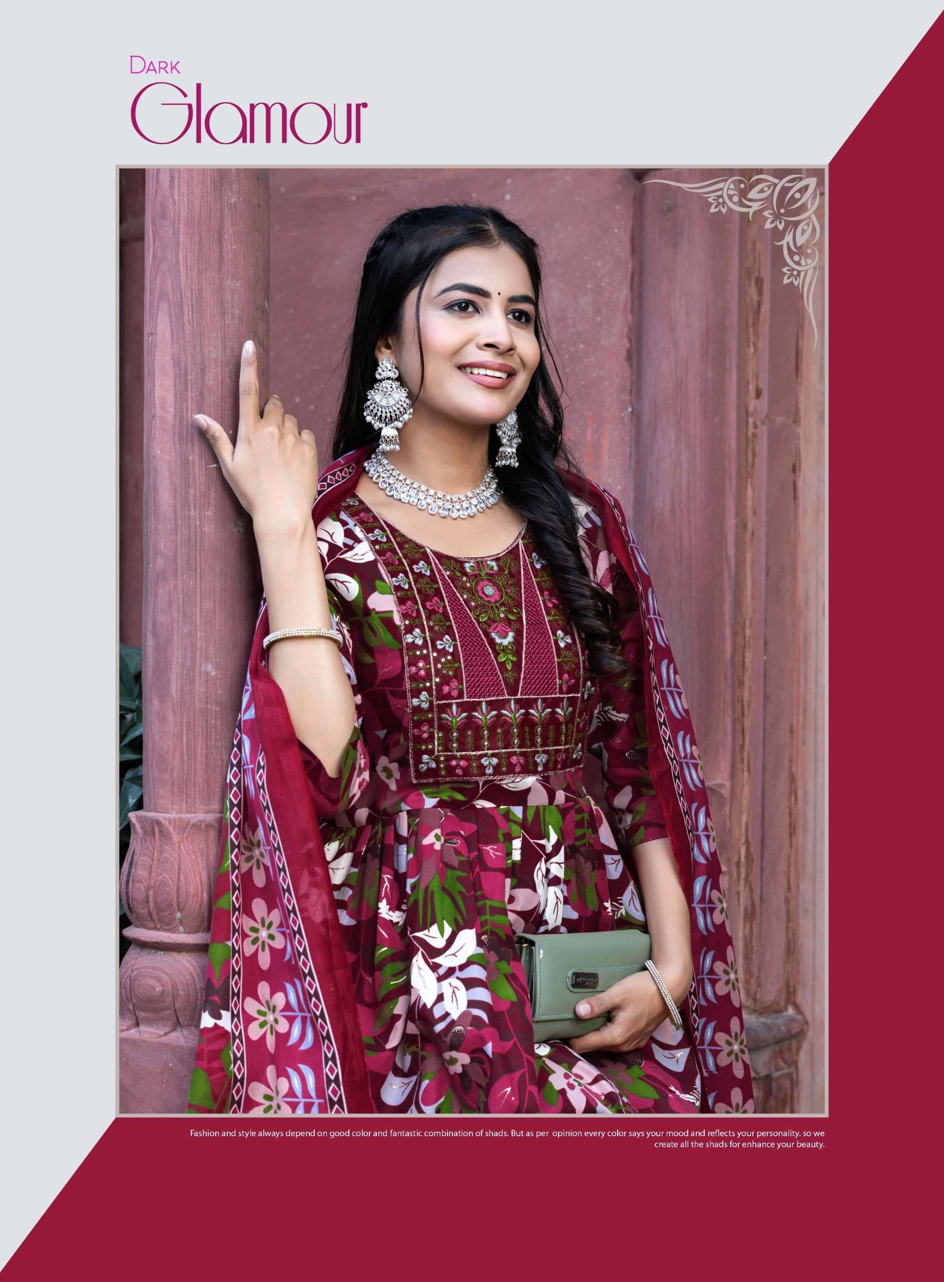 AYESHA VOL-1 BY ERRAHA IN PREMIUM COTTON FOIL PRINT TOP WITH EMBROIDERY & POCKET 