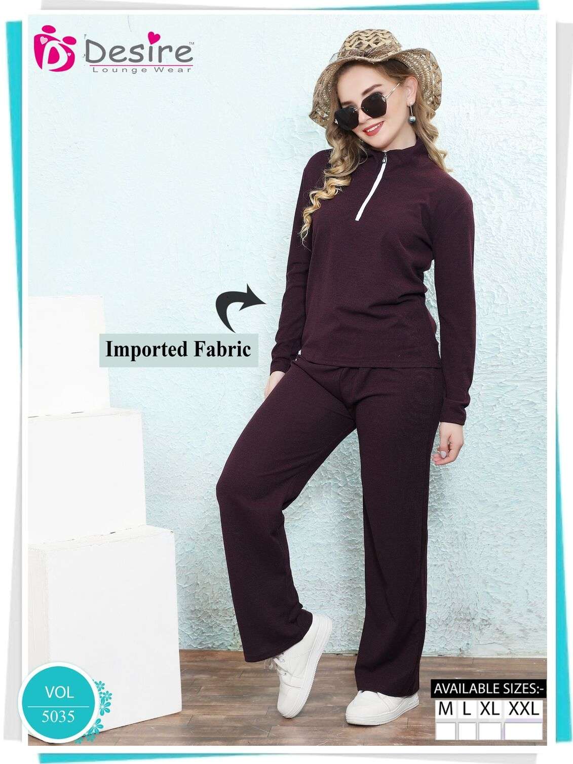 D.NO :- 3035 BY DESIRE WINTER SERIES ZIPPER AIRPORT LOOK CO-ORD SET 