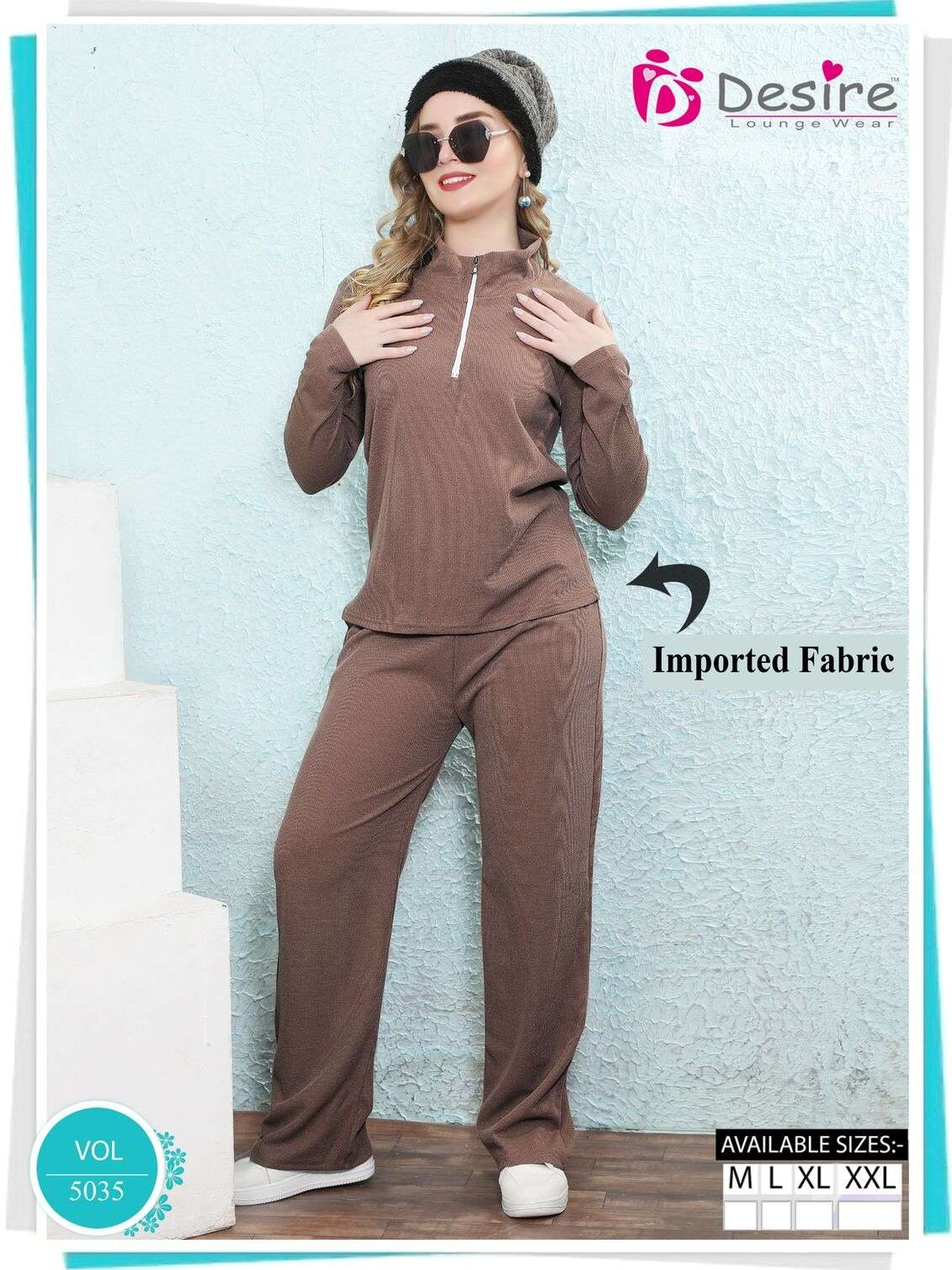 D.NO :- 3035 BY DESIRE WINTER SERIES ZIPPER AIRPORT LOOK CO-ORD SET 