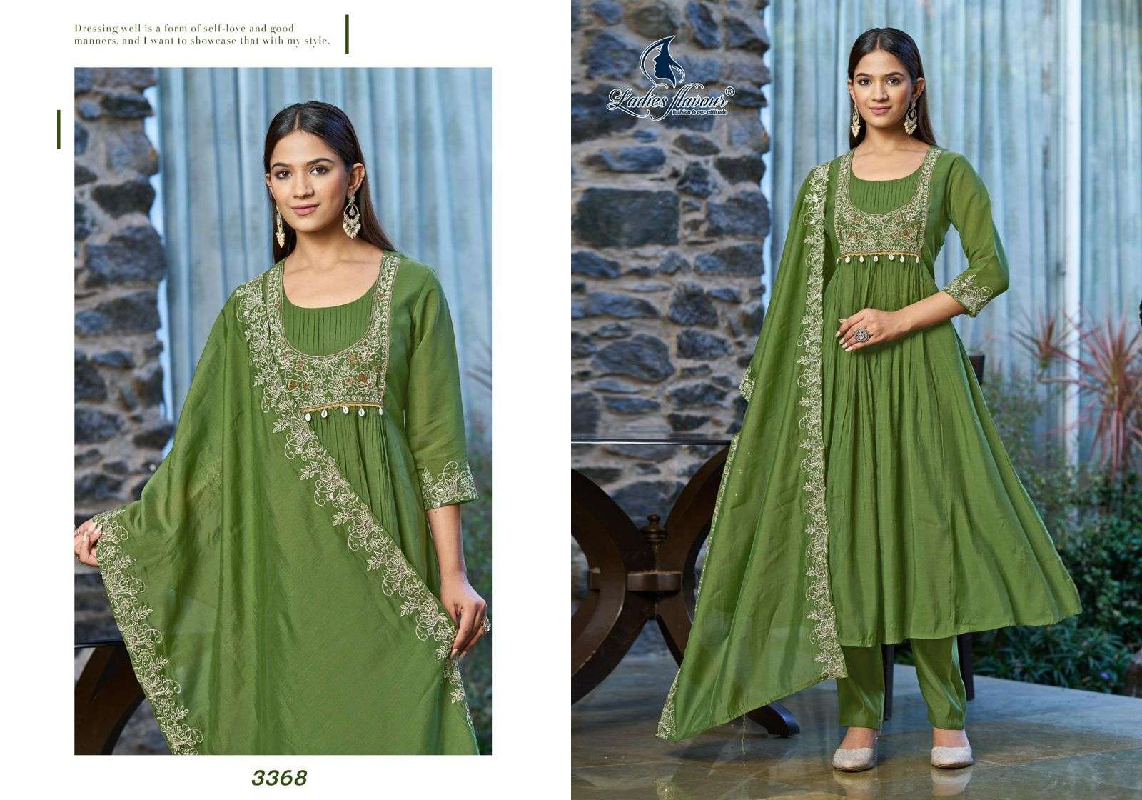 D.NO :- 3365 TO 3370 BY LADIES FLAVOUR IN MULL CHANDERI WITH HANDWORK & COTTON INNER 