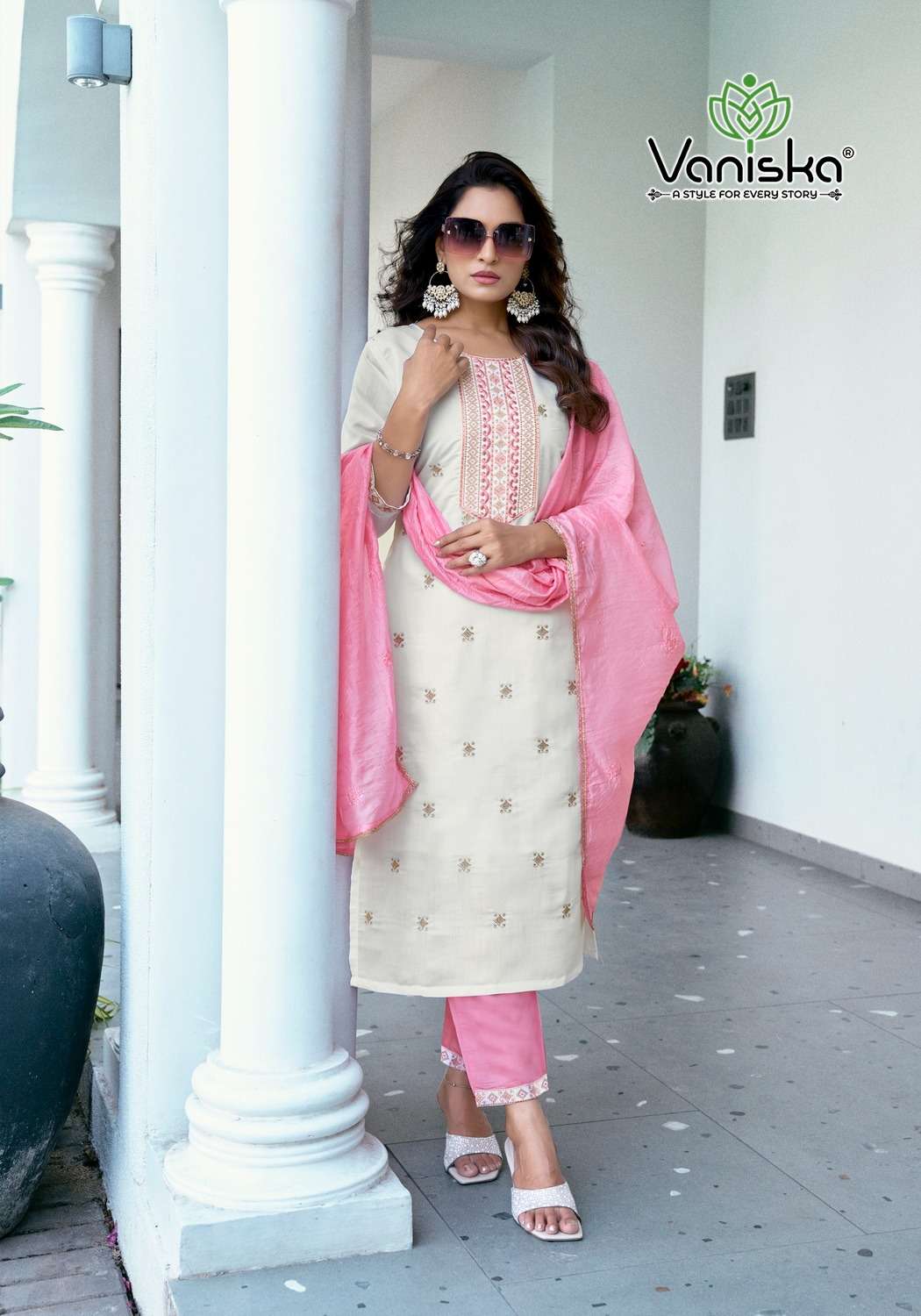 FIZA VOL.5 BY VANISKA FASHION IN ROMAN SILK KURTI WITH EMBROIDERY SEQUINCE WORK