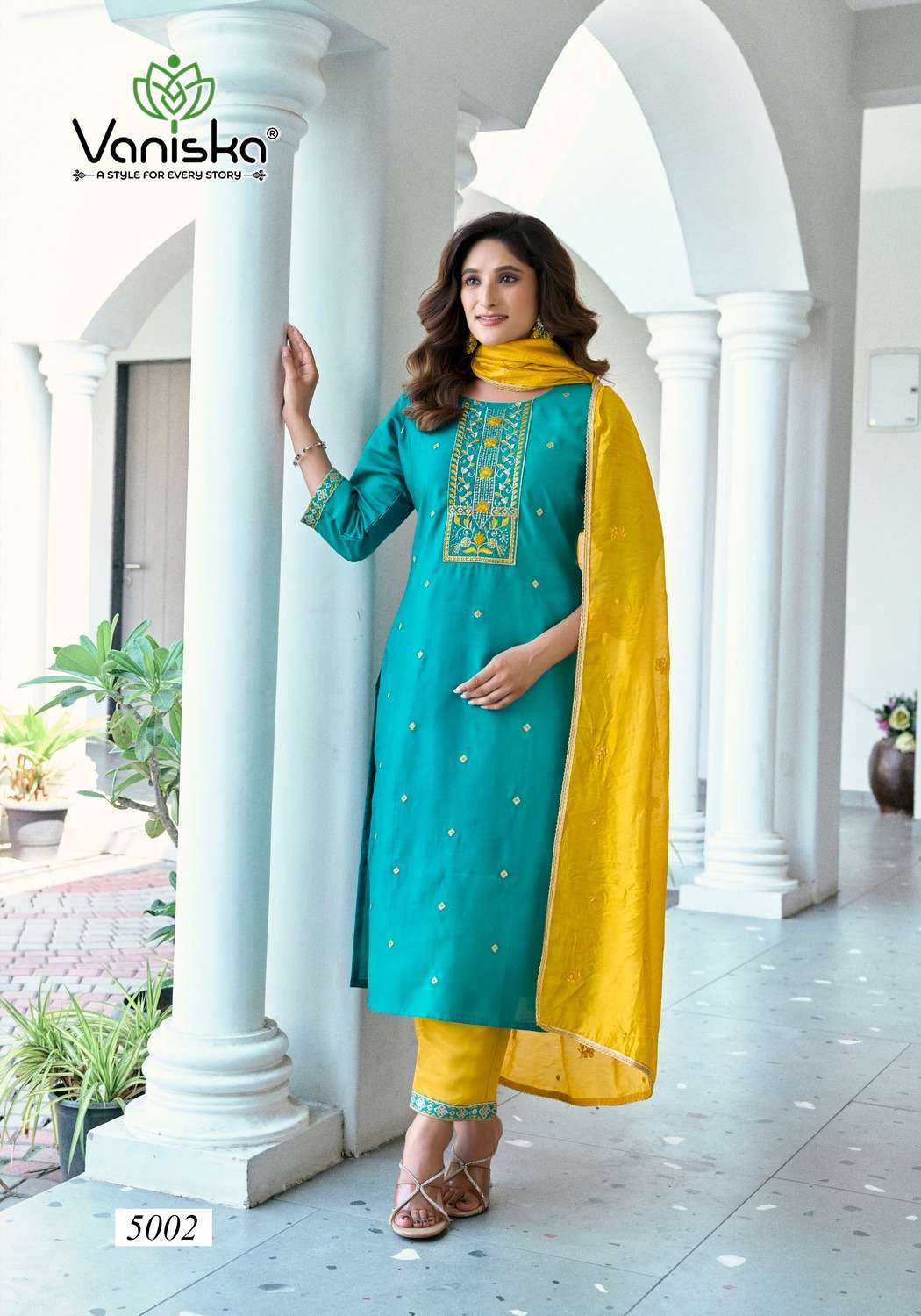FIZA VOL.5 BY VANISKA FASHION IN ROMAN SILK KURTI WITH EMBROIDERY SEQUINCE WORK