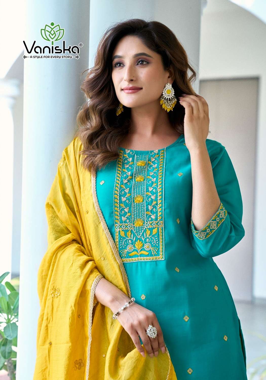 FIZA VOL.5 BY VANISKA FASHION IN ROMAN SILK KURTI WITH EMBROIDERY SEQUINCE WORK