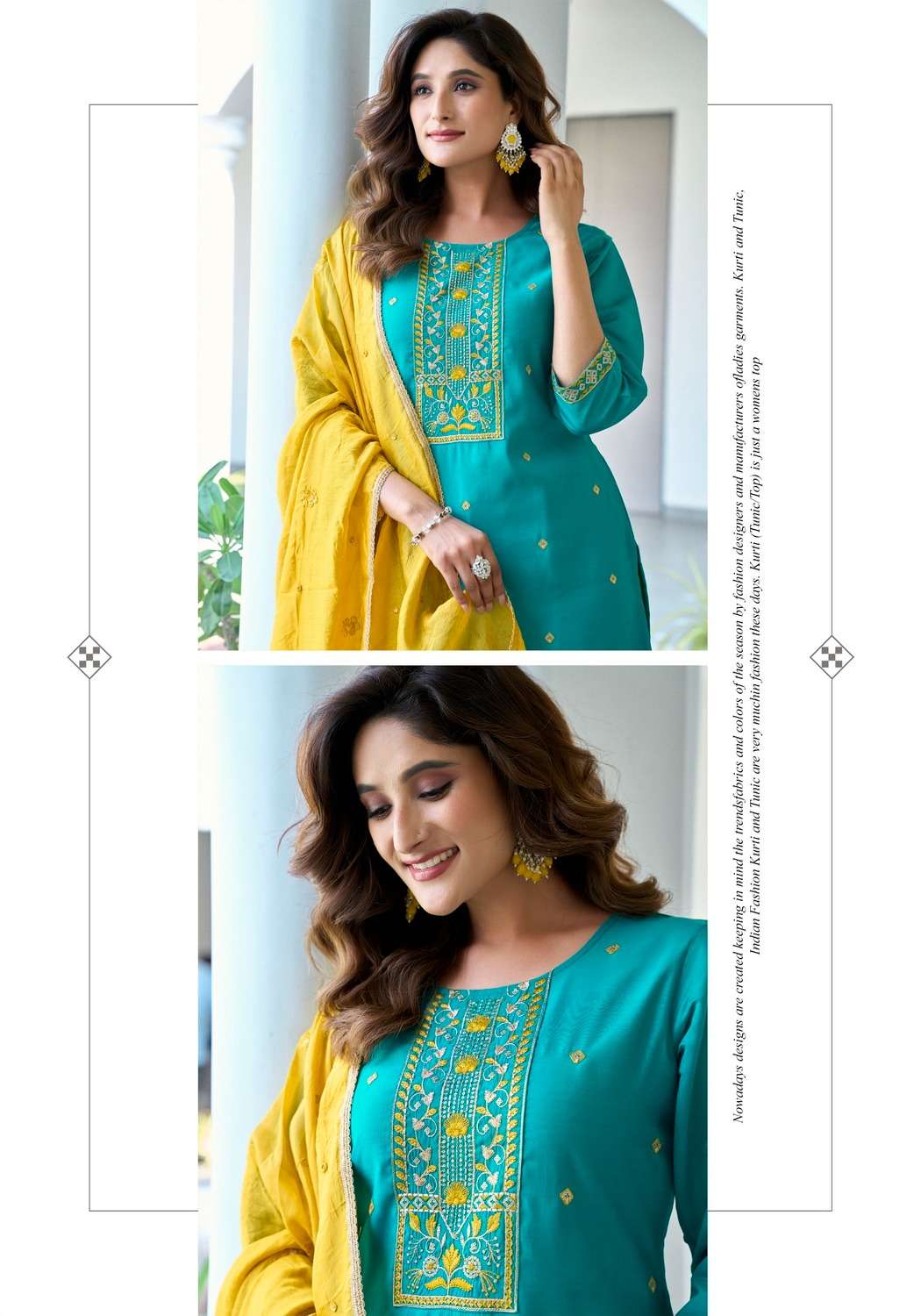 FIZA VOL.5 BY VANISKA FASHION IN ROMAN SILK KURTI WITH EMBROIDERY SEQUINCE WORK