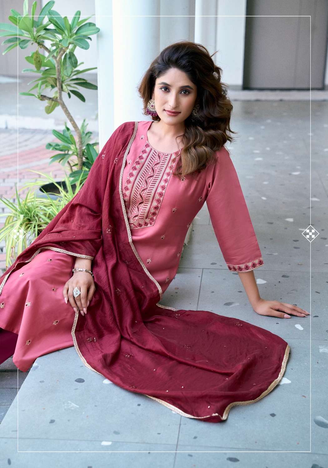 FIZA VOL.5 BY VANISKA FASHION IN ROMAN SILK KURTI WITH EMBROIDERY SEQUINCE WORK