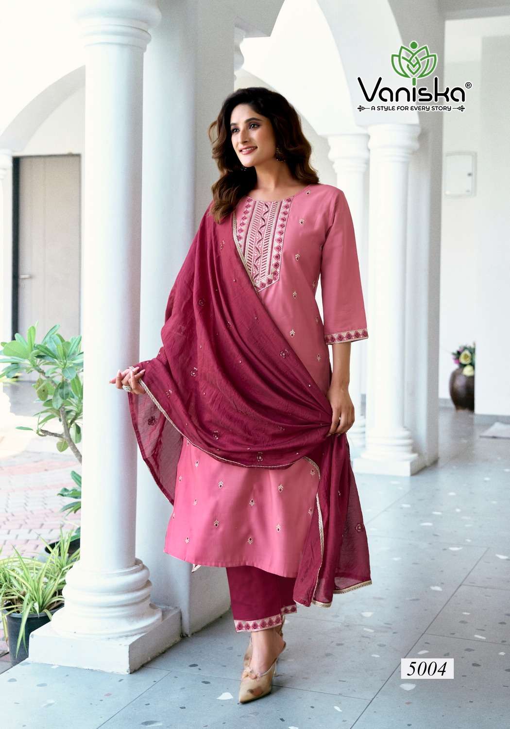 FIZA VOL.5 BY VANISKA FASHION IN ROMAN SILK KURTI WITH EMBROIDERY SEQUINCE WORK