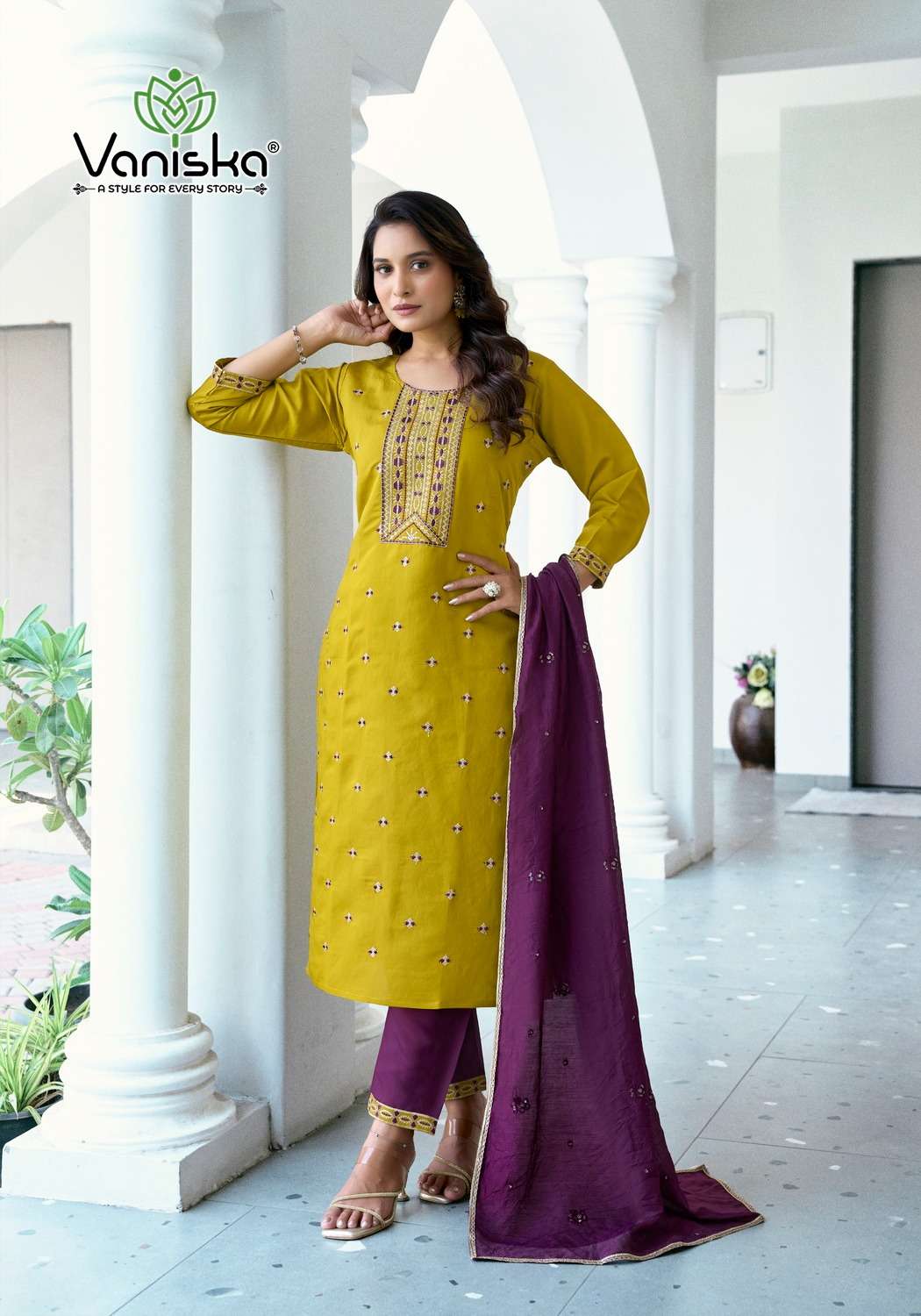 FIZA VOL.5 BY VANISKA FASHION IN ROMAN SILK KURTI WITH EMBROIDERY SEQUINCE WORK
