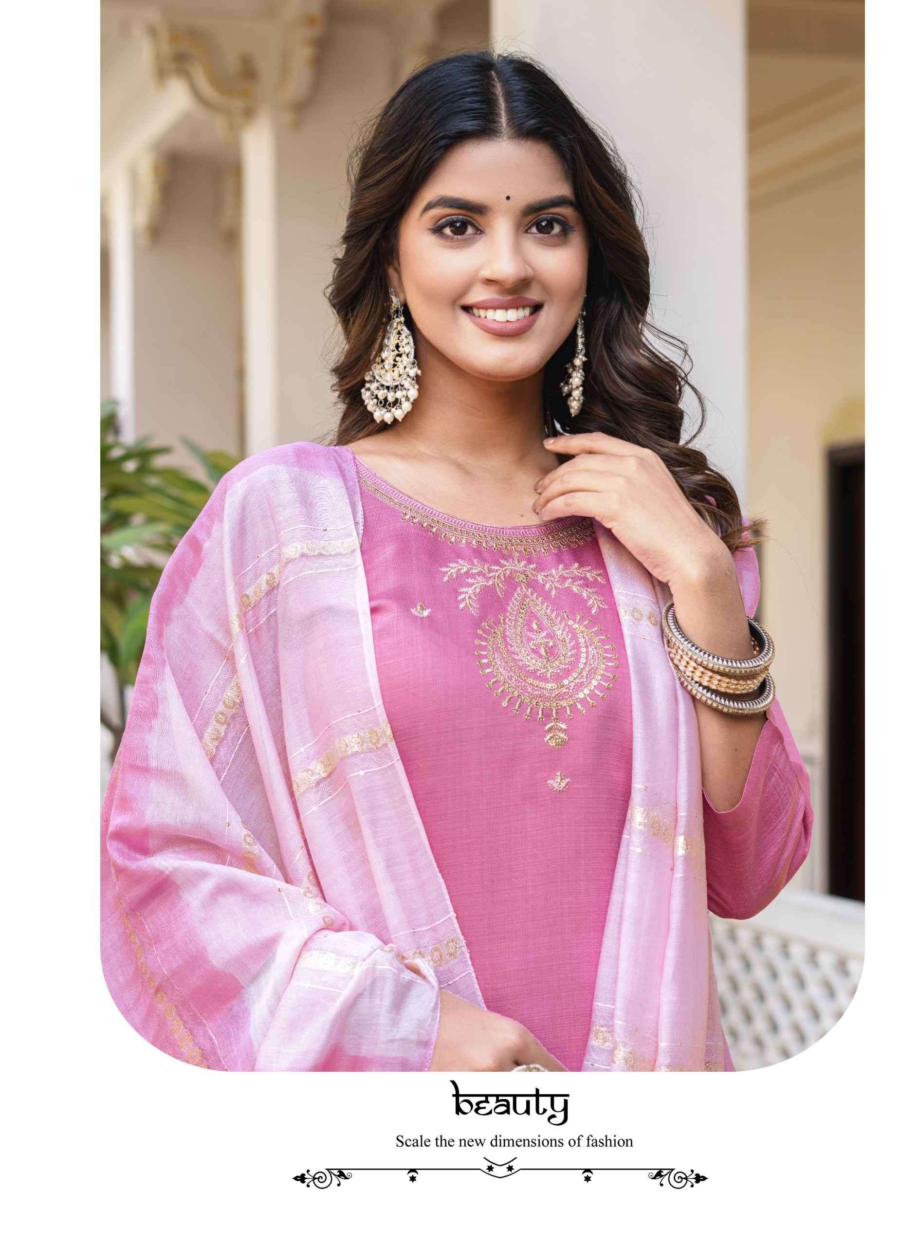 HEENA VOL-2 BY ERRAHA IN PREMIUM VATICAN FABRICS WITH UNIQUE EMBROIDERY IN NECK & ALL OVER BUTTA 