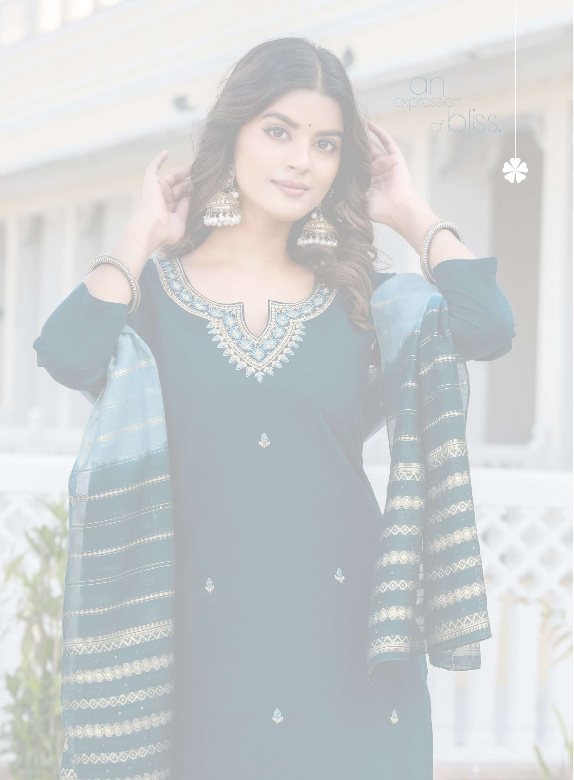 HEENA VOL-2 BY ERRAHA IN PREMIUM VATICAN FABRICS WITH UNIQUE EMBROIDERY IN NECK & ALL OVER BUTTA 