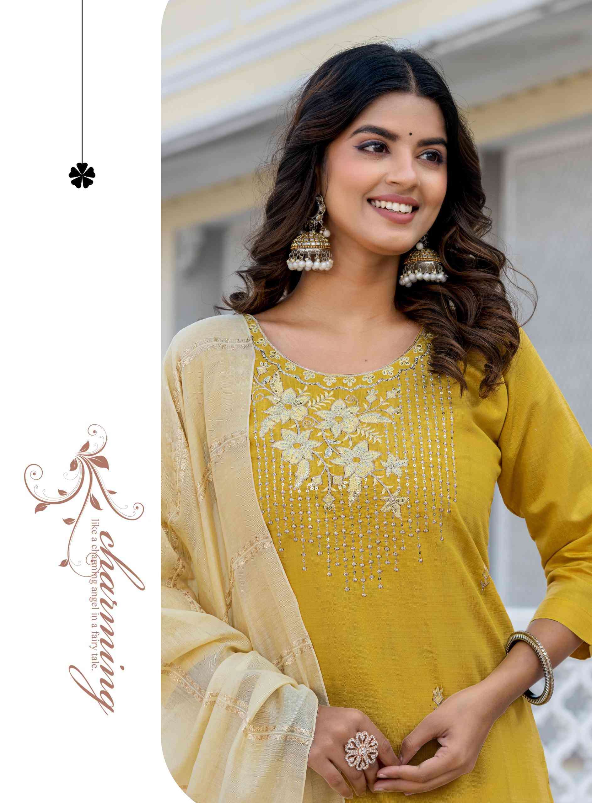 HEENA VOL-2 BY ERRAHA IN PREMIUM VATICAN FABRICS WITH UNIQUE EMBROIDERY IN NECK & ALL OVER BUTTA 