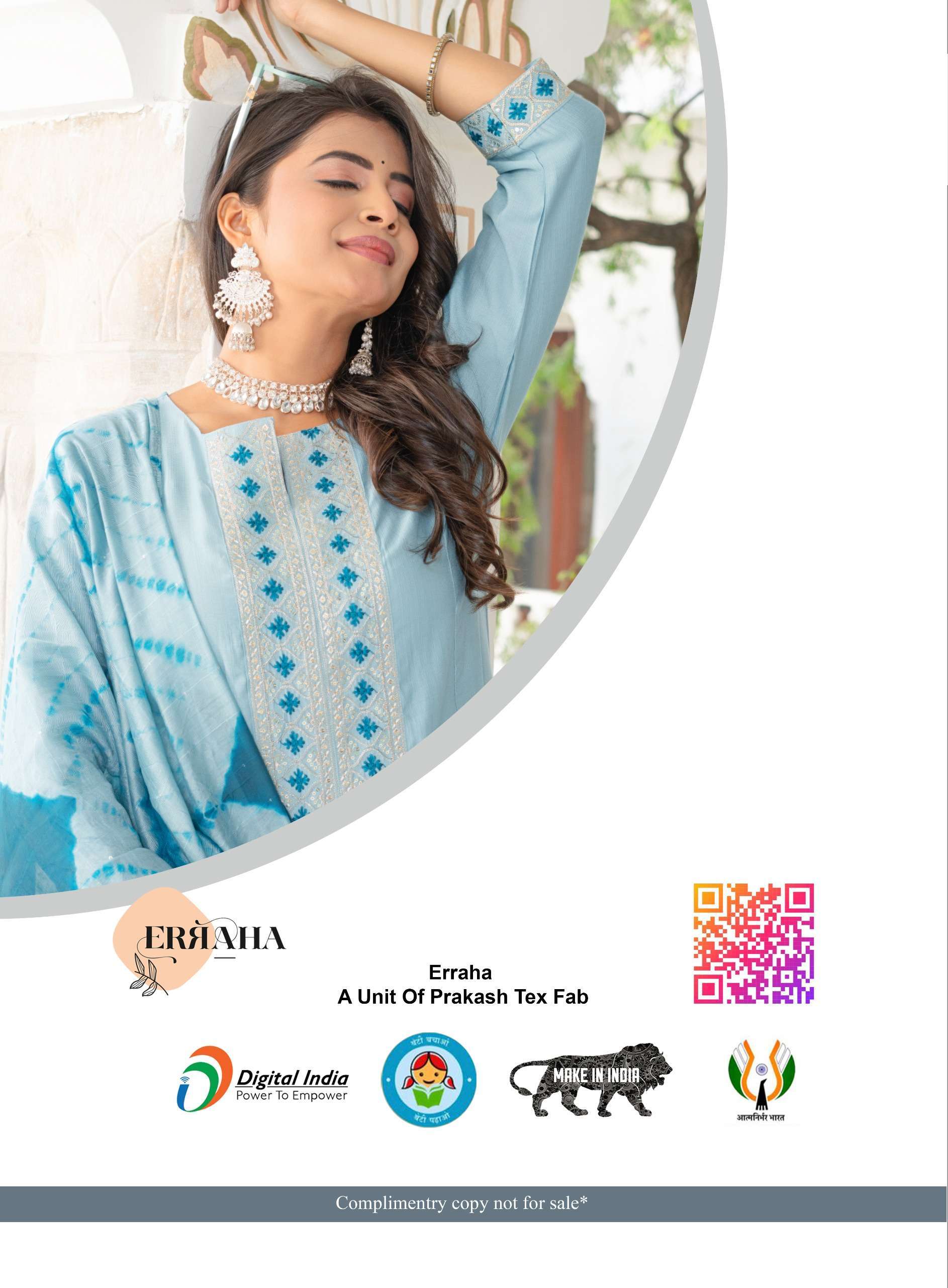 KAJAL VOL-2 BY ERRAHA IN PREMIUM VATICAN WITH A-LINE PRINCESS CUT & EMBROIDERY WORK 