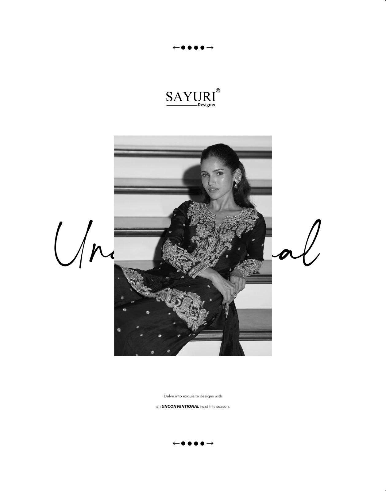 KANCHAN BY SAYURI DESIGNER IN PREMIUM CHINON SILK WITH BEADS EMBROIDERED WORK 